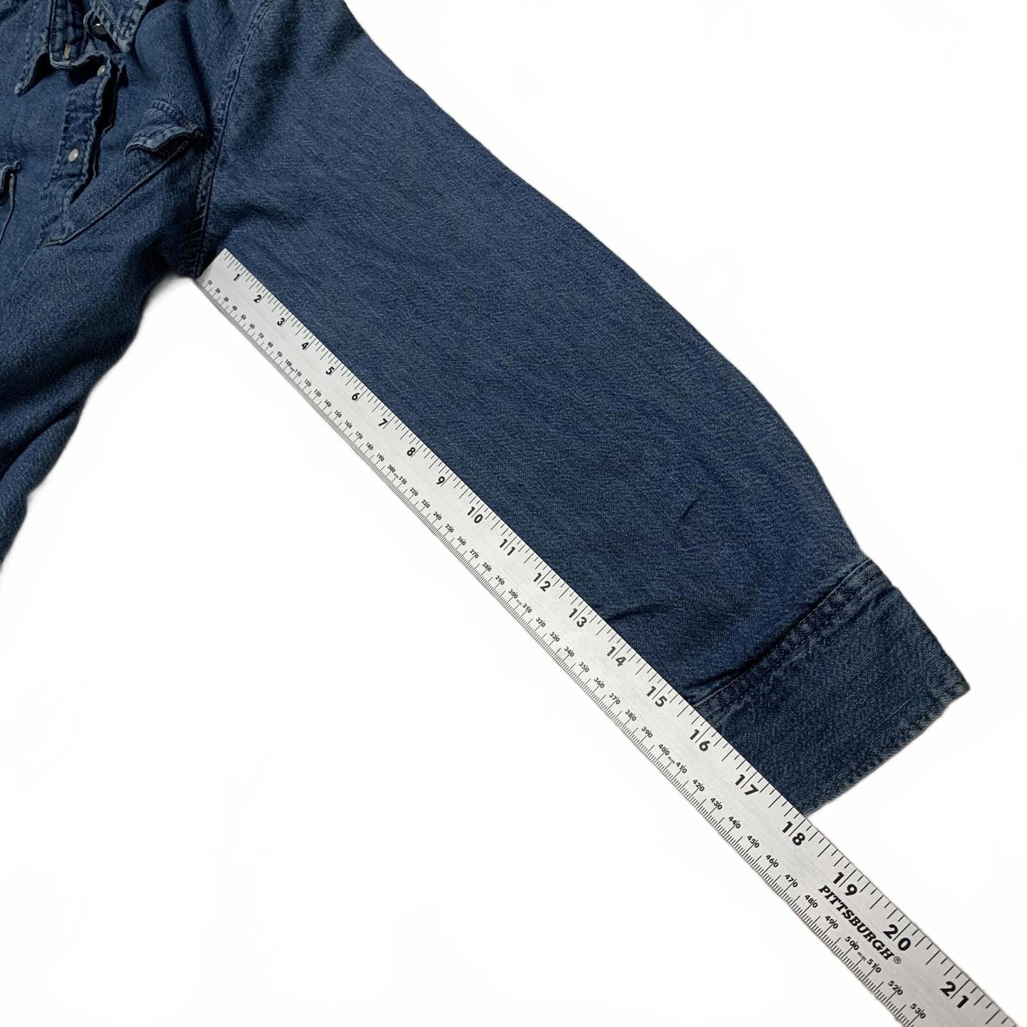 Levi's Denim Shirt Womens Sz Small Blue Classic Western Style Cotton