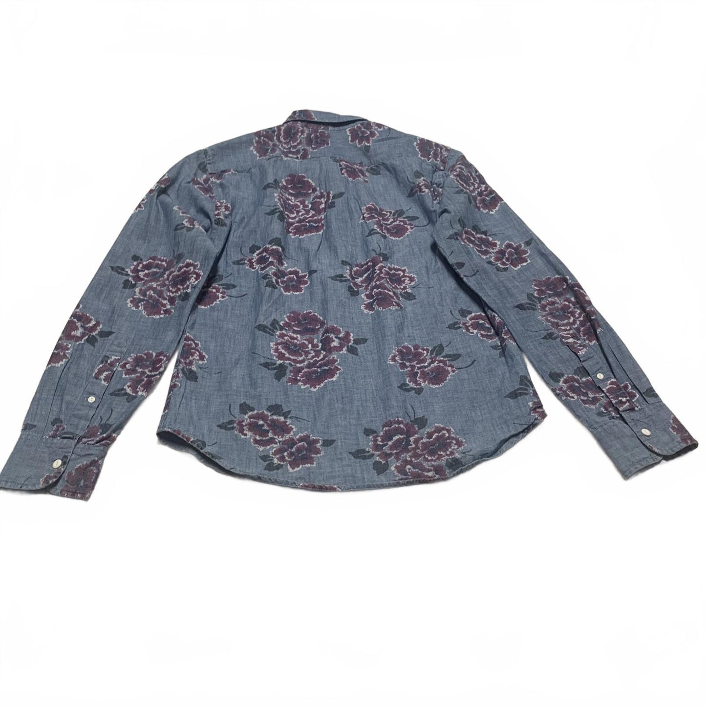 Bonobos Womens Size Small Denim Floral Print Button-Up Shirt