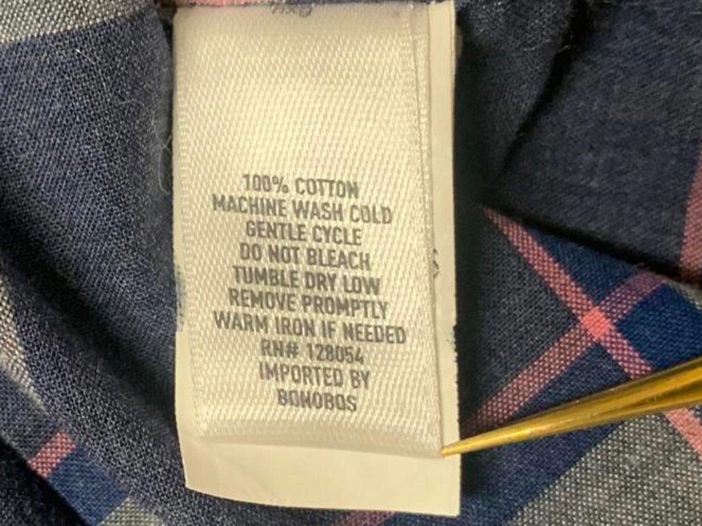 Bonobos Men's Size Small Blue Tailored Fit Plaid Shirt