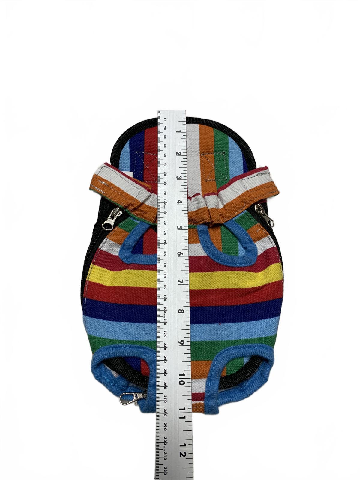 Colorful Striped Dog Harness Sz S Multicolor Adjustable Straps Unbranded