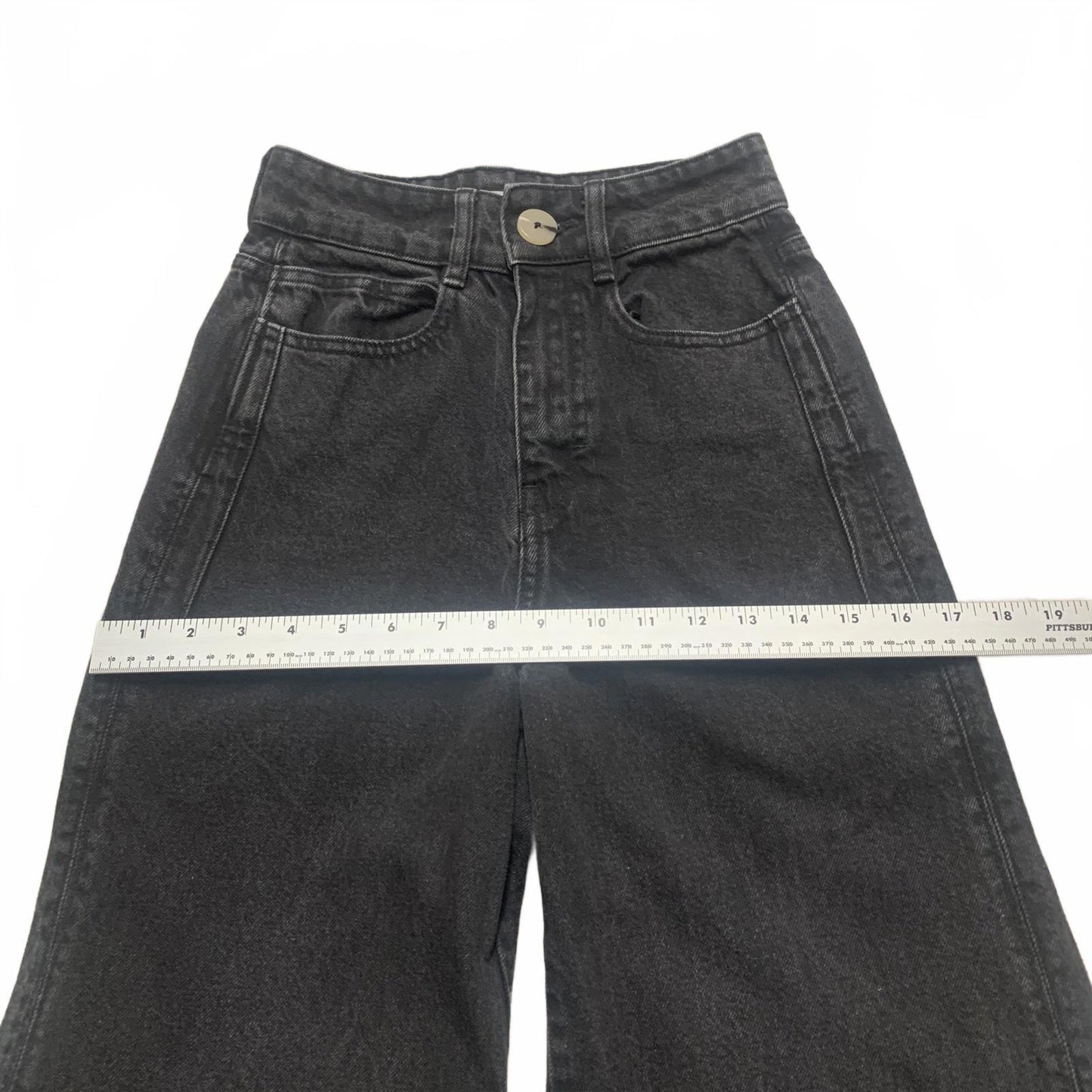 Zara Women's Size 0 Wide-Leg Black Jeans 23 x 32 Actual