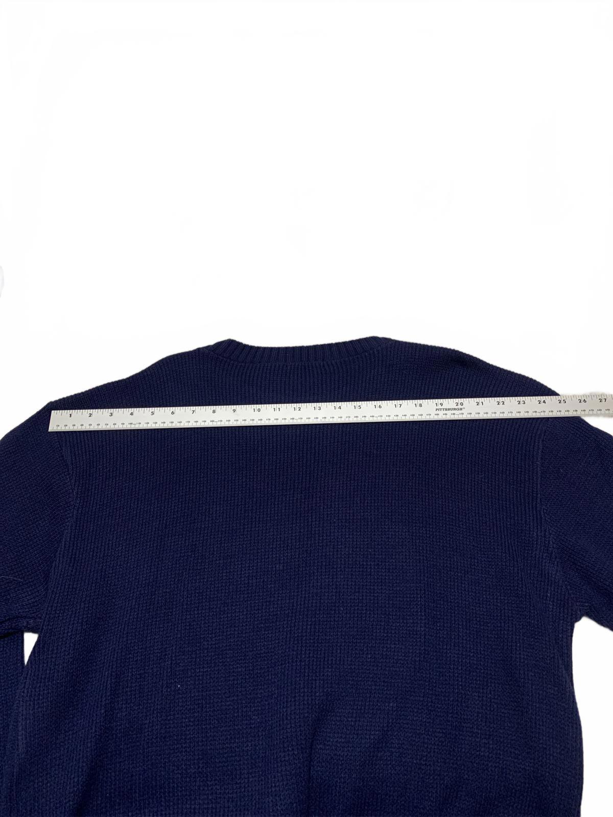 USCO Men's Size XXL Navy Blue Christmas Sweater Festive Santa Graphic