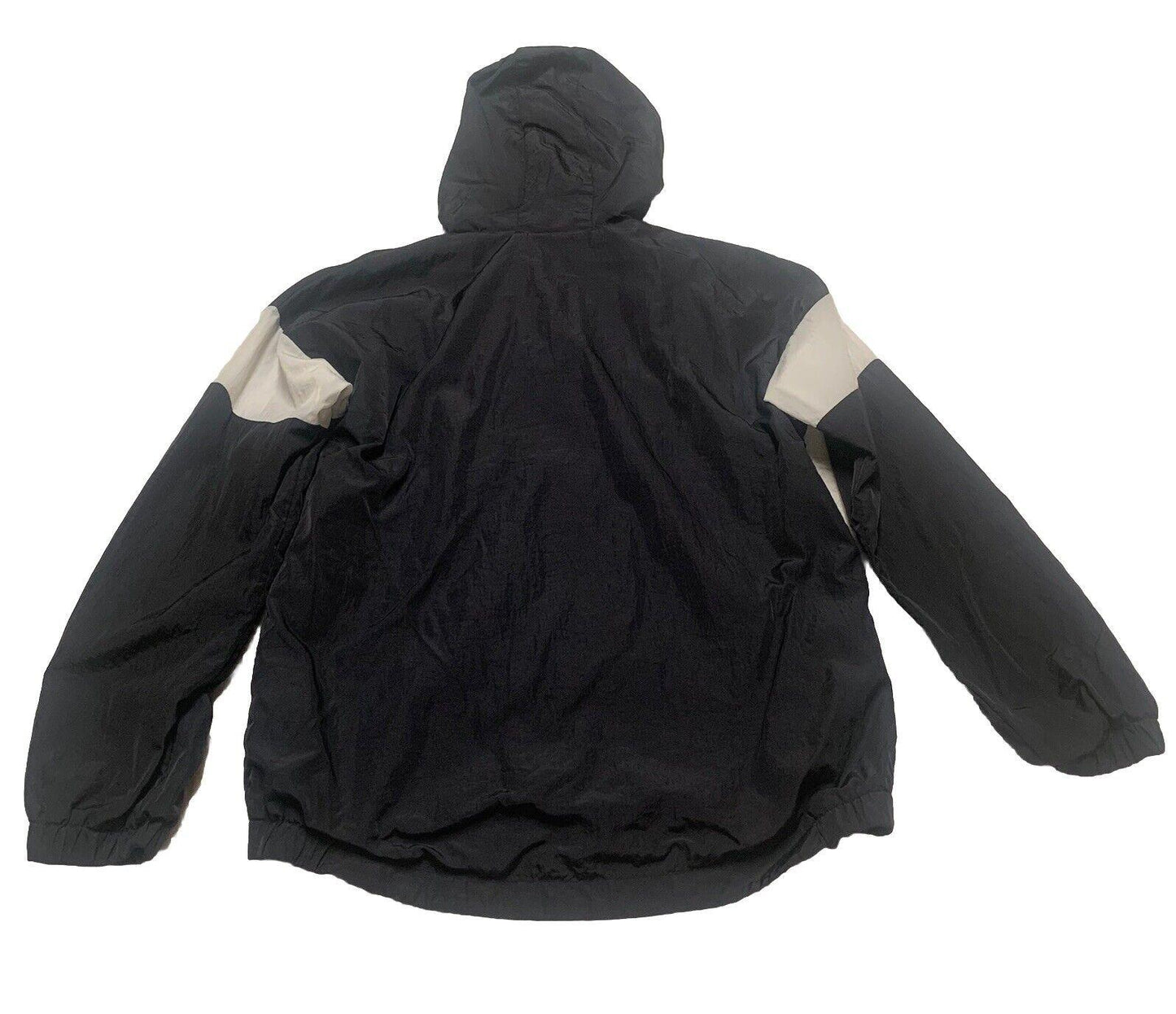 ADIDAS Boys Size 14/16 Large Black Full Zip Hooded Windbreaker Jacket