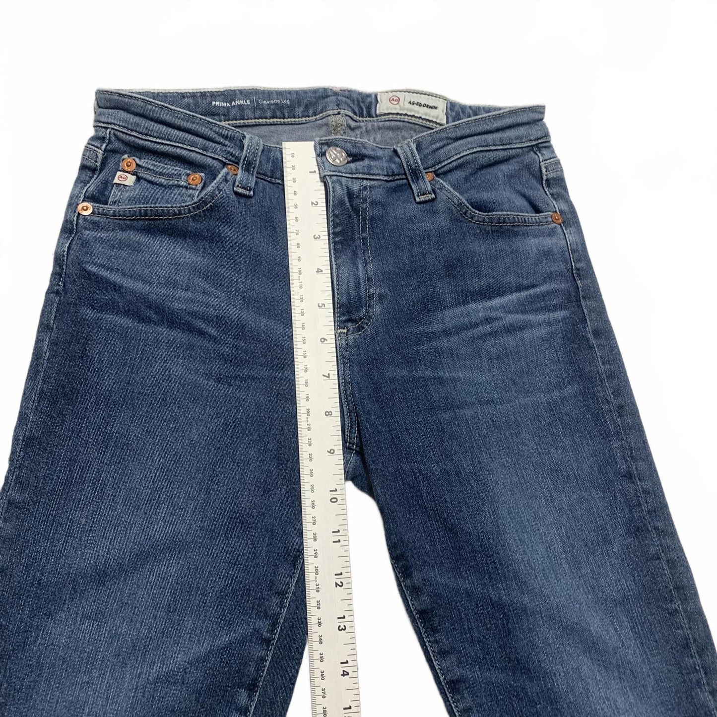 AG-ED Denim Women's Size 27 Blue Cigarette Leg Prima Ankle Jeans 26 x 27.5