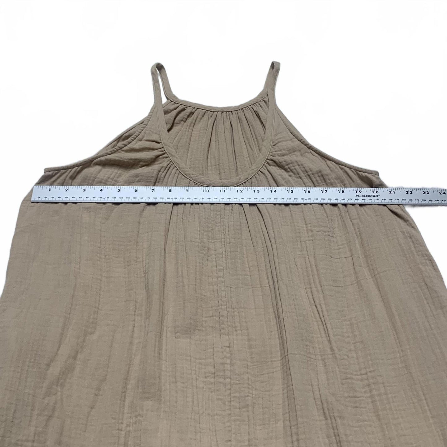 Universal Threads Goods Co. Womens Sz Large Beige Casual Maxi Dress Cotton