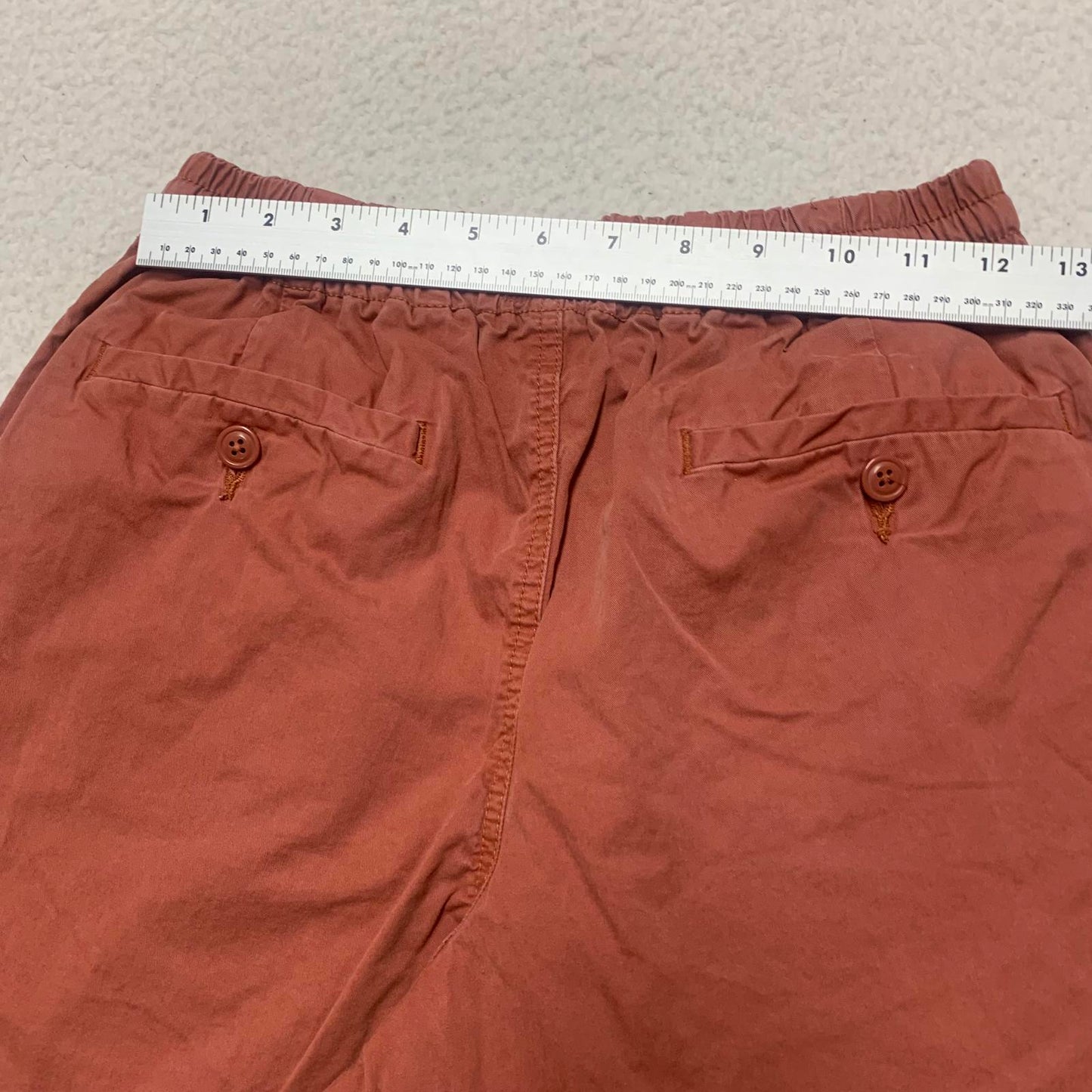 J. Crew Men's XSmall Brick red color Casual Shorts Cotton Pockets W25