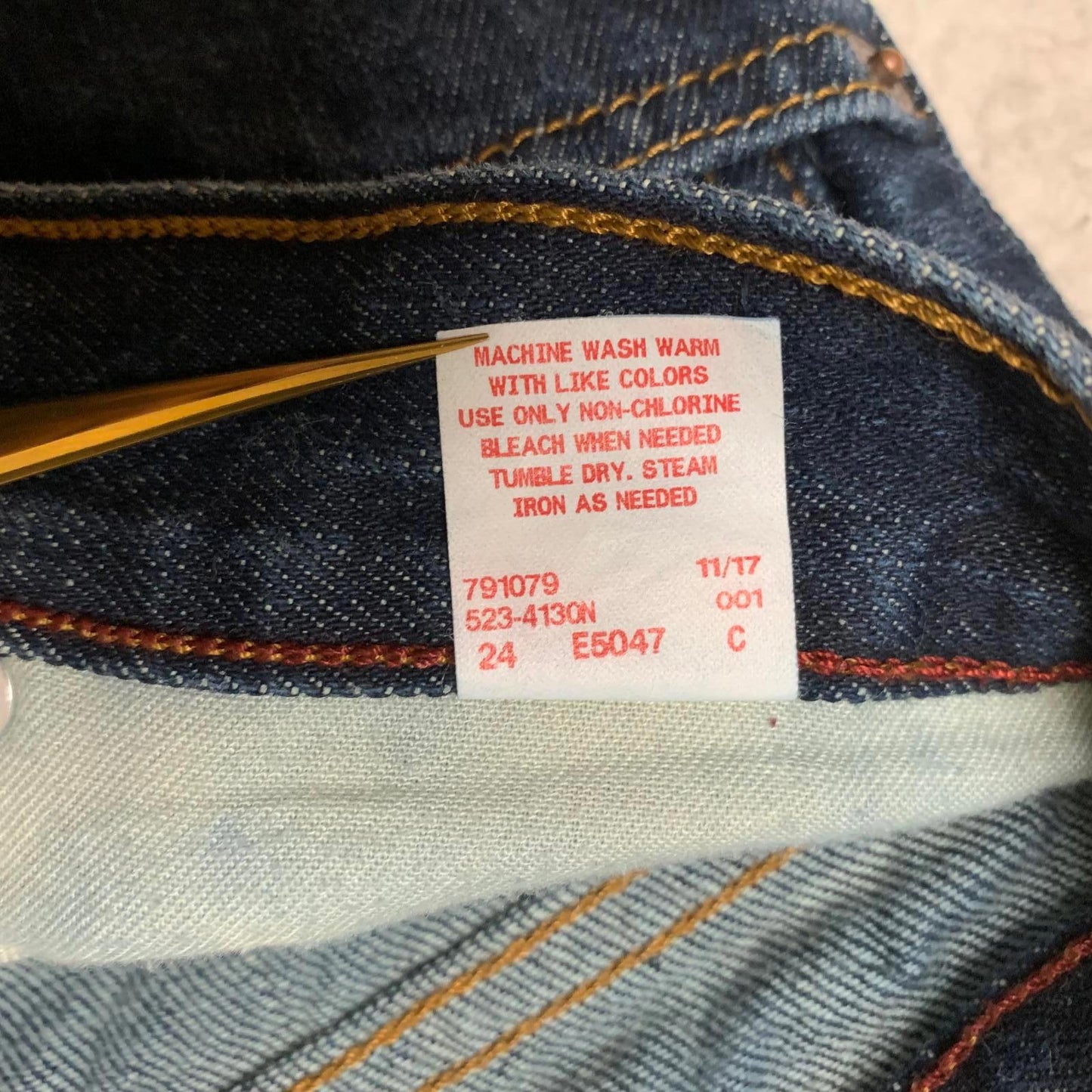 Arizona Womens Size 29 Blue Dark Wash Wide Leg Jeans 26.5 x 29L