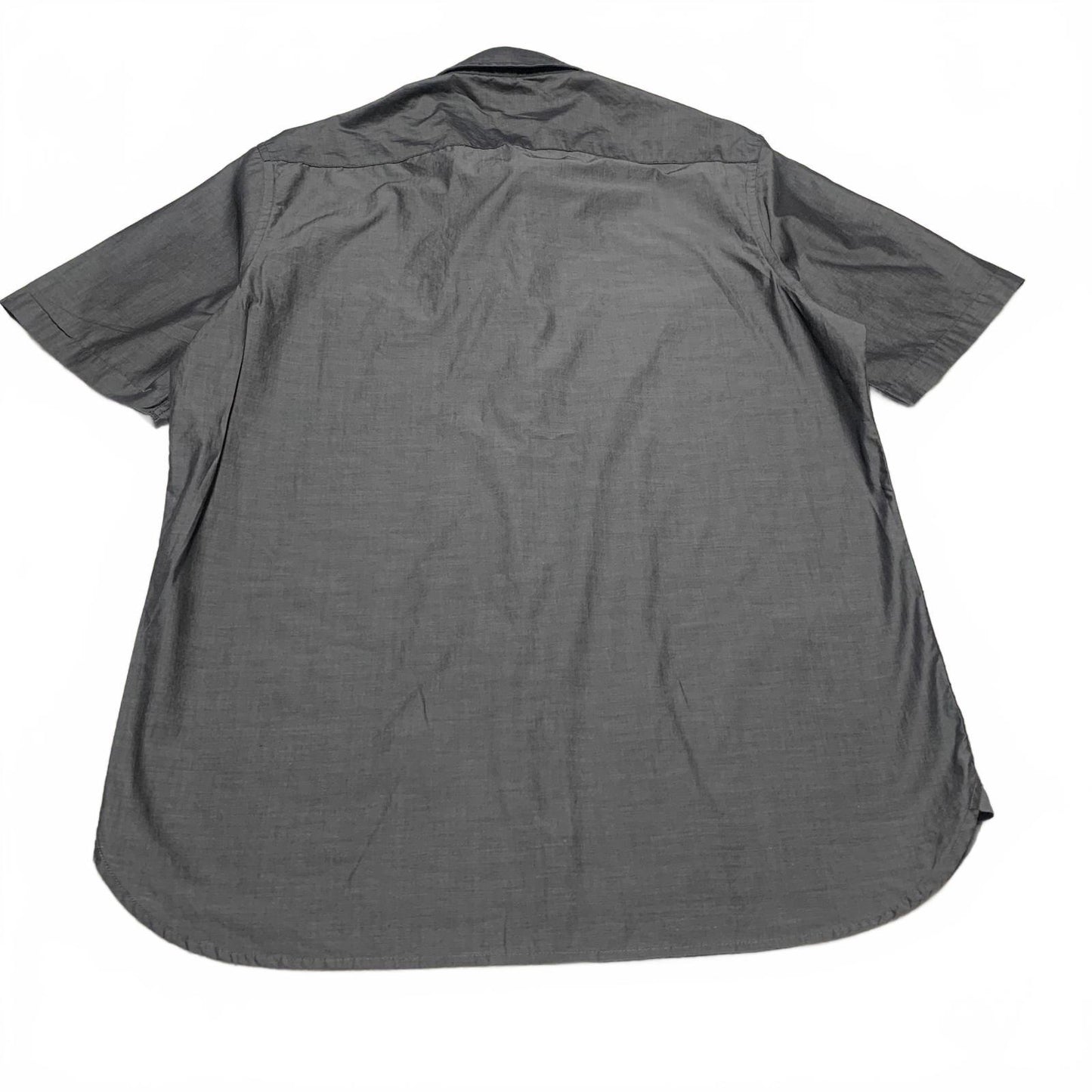 Alfani Men's Large Gray Slim Fit Short Sleeve Button-Up Shirt