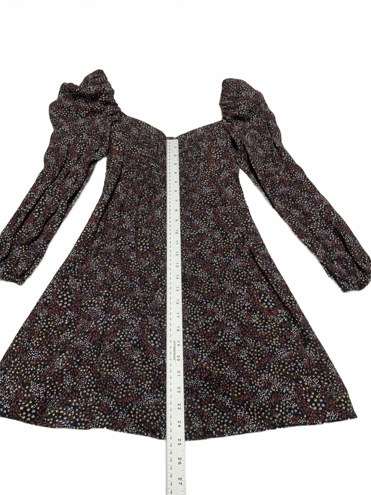 Wilfred Womens Size 8 Floral Pattern Long Sleeve Dress Puff Shoulders