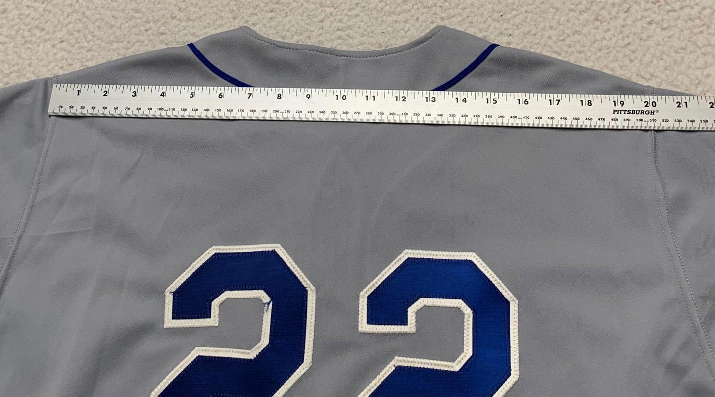 VTG 80s 90s Rawlings Midville #22 Dodgers Baseball Jersey Mens Sz 44 Gray