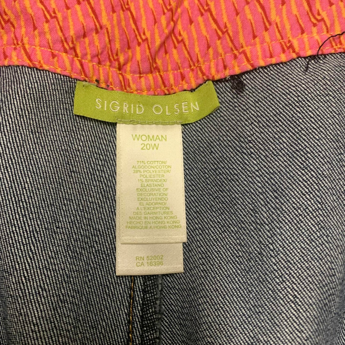 Sigrid Olsen Women's Sz 20 W Denim Jeans Wide-Leg 44 x 30