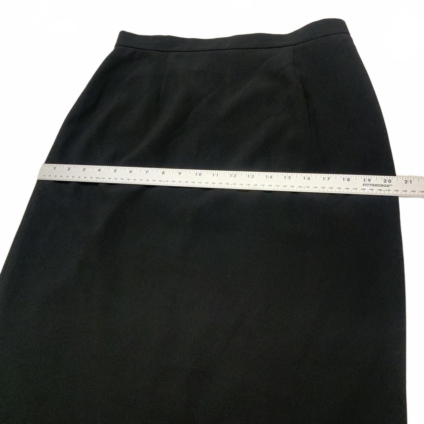 Vintage Jones New York Platinum Womens Sz 12 Black Pencil Skirt W30