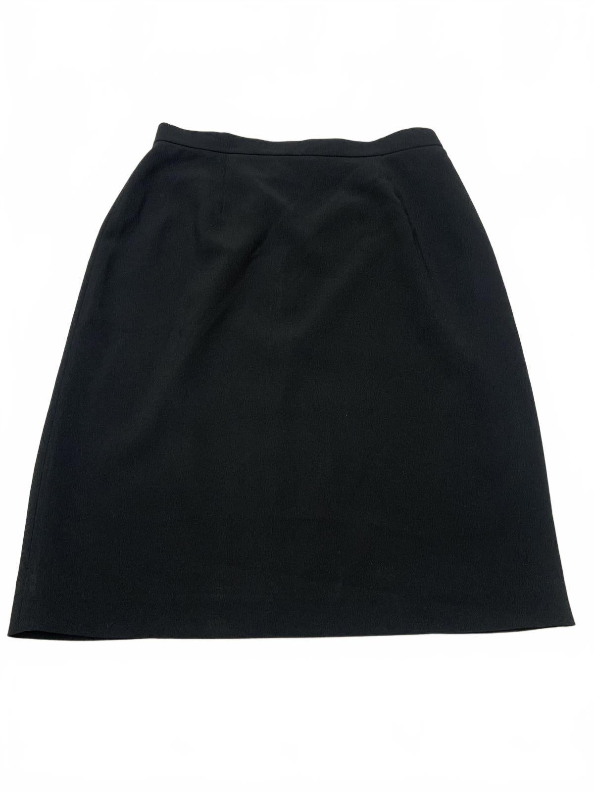 Vintage Jones New York Platinum Womens Sz 12 Black Pencil Skirt W30