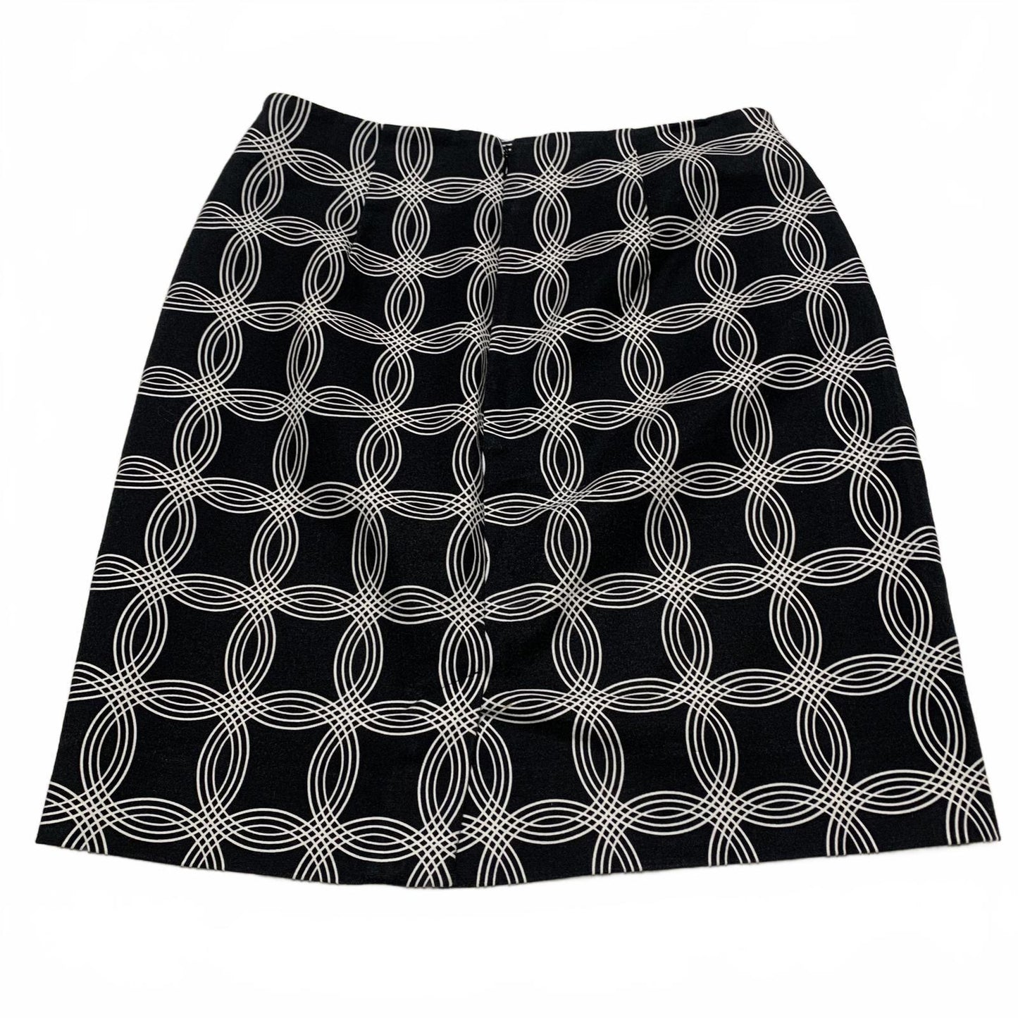Banana Republic Womens Size 0 Black White Geometric Pattern Mini Skirt W26