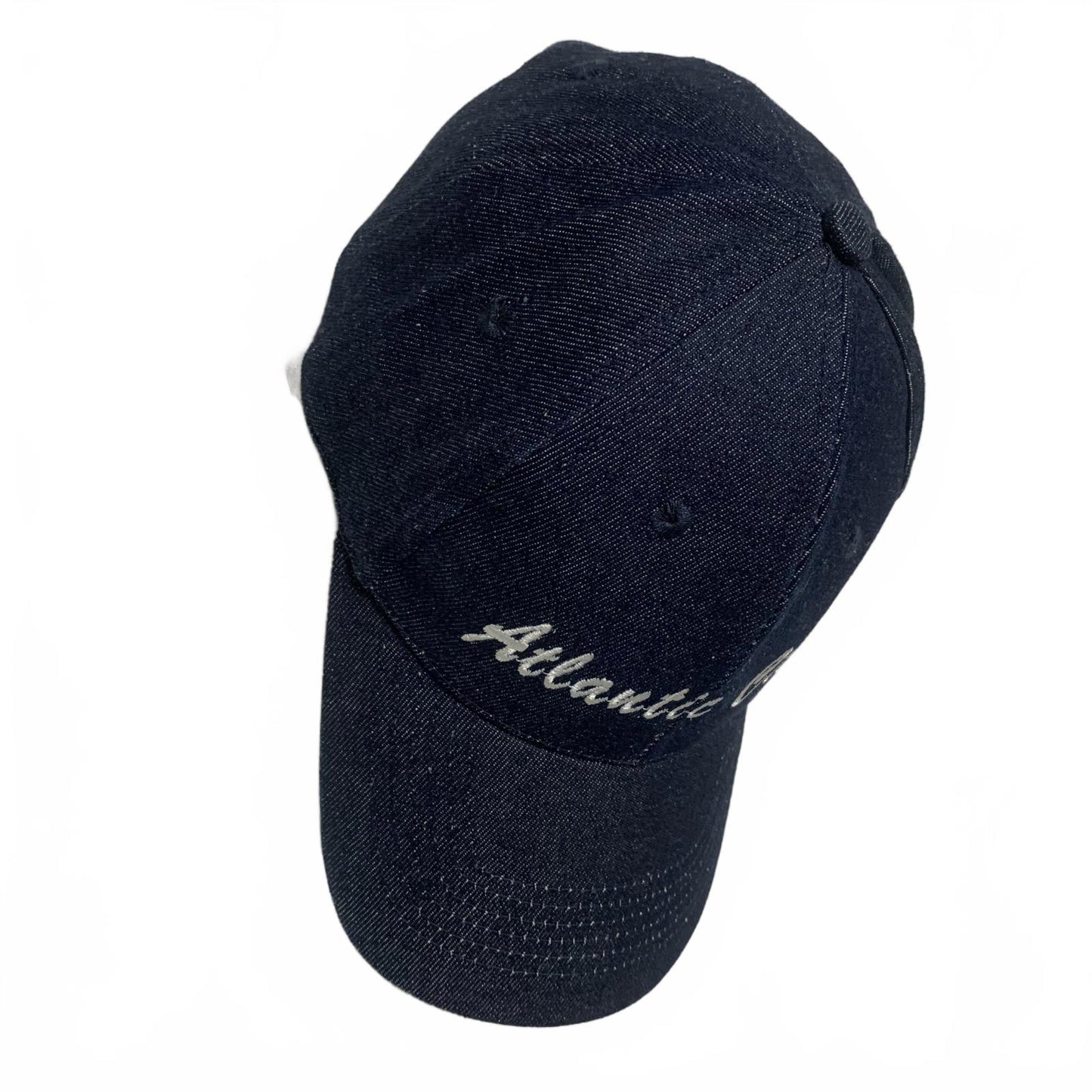 Atlantic City Baseball Cap Unisex One Size Fits All Dark Denim Blue Cotton Hat