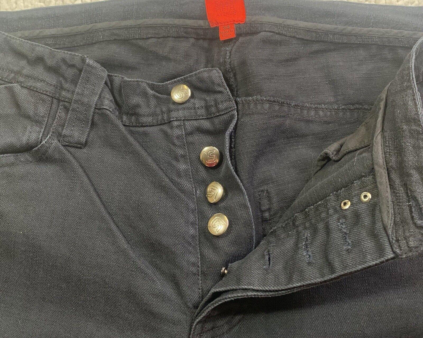 Zack Fifth Avenue Jeans Men Size 34 Black