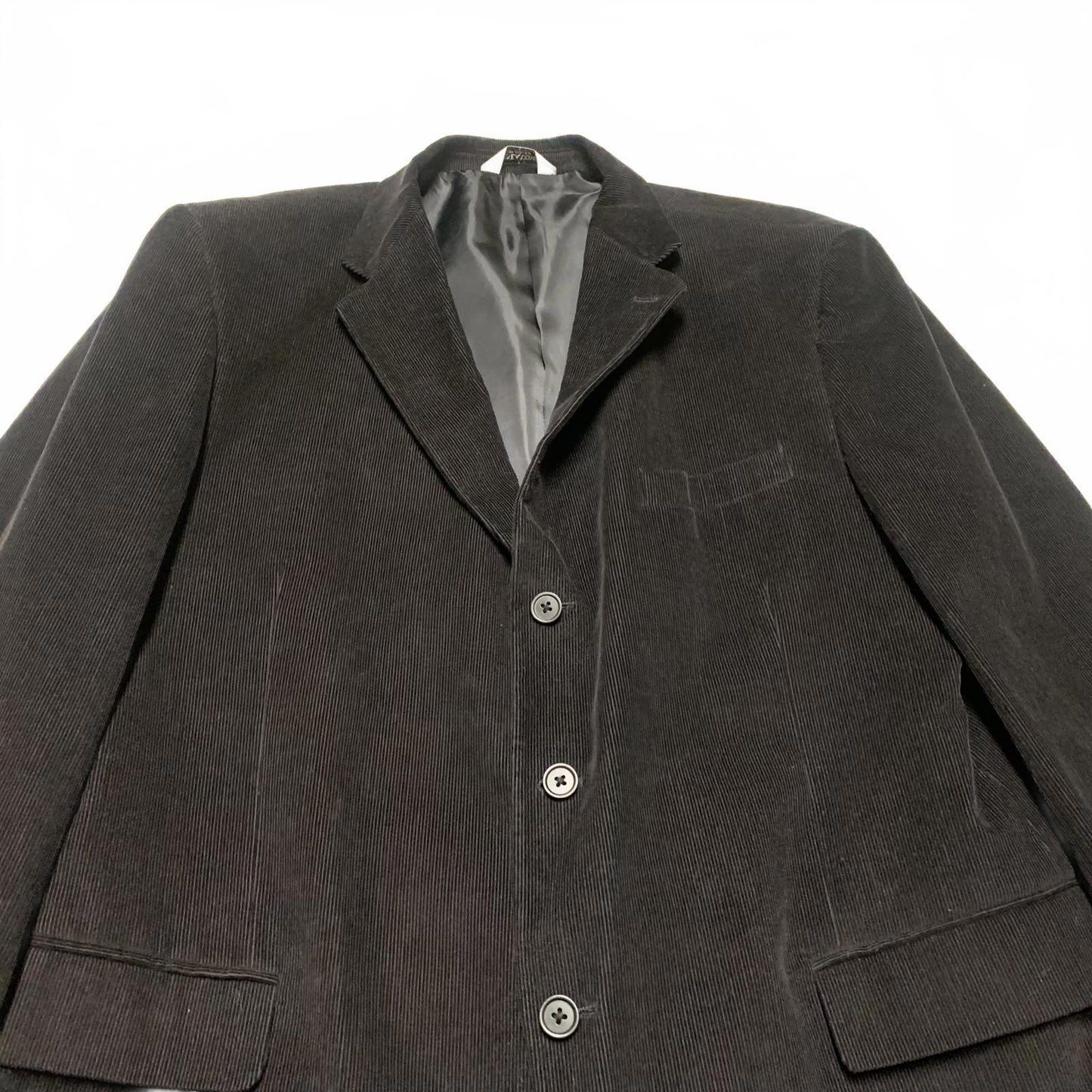 Linea Uomo Men's 48L Black Corduroy Blazer