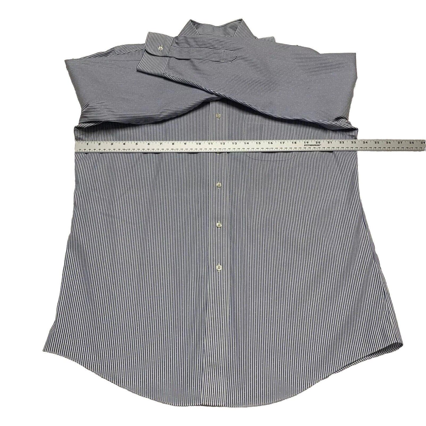 Brooks Brothers Regent Shirt Mens 16 1/2 - 34 Blue Striped Long Sleeve Non-Iron