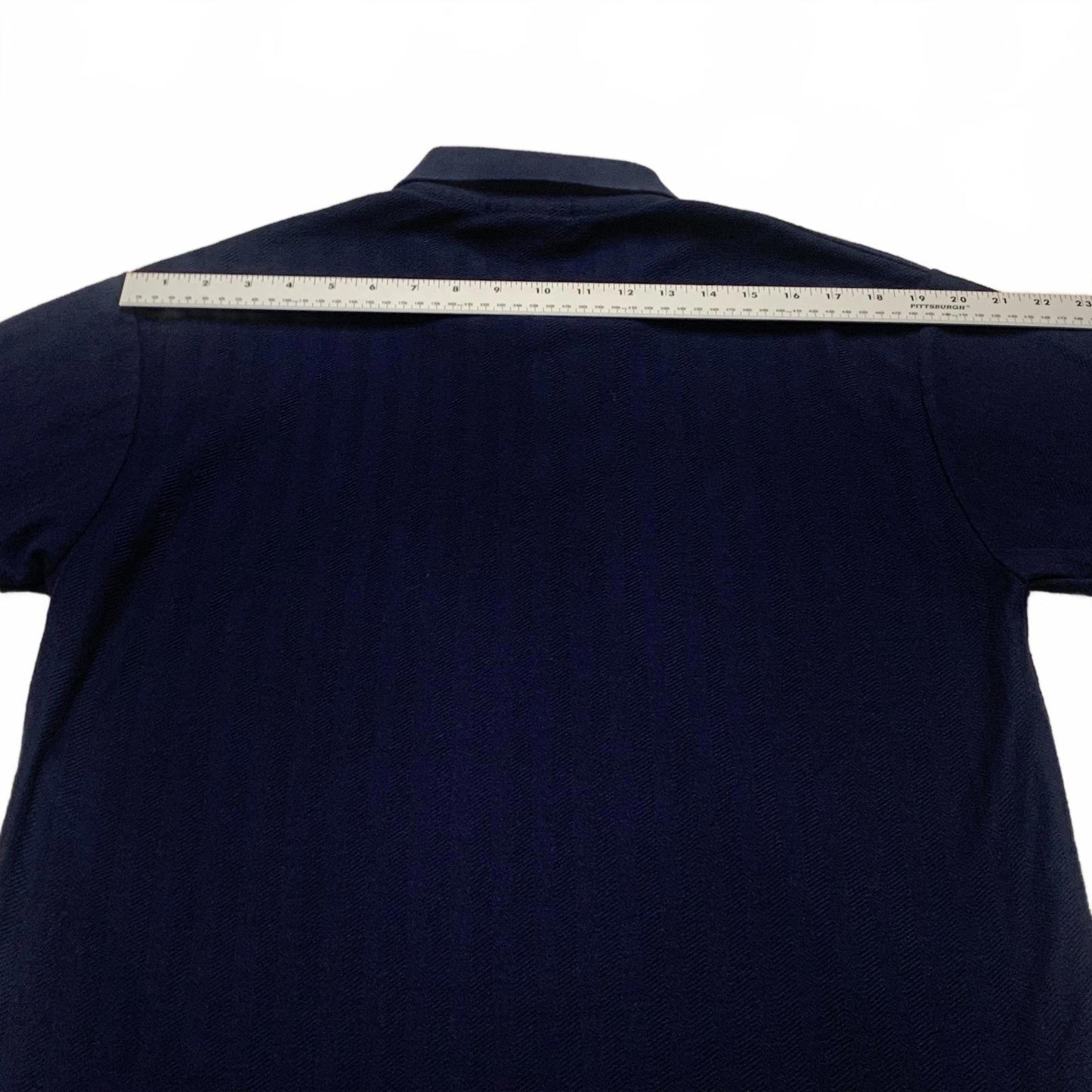 Vantage Men's Size Medium Navy Blue Polo Shirt 100% Combed Cotton