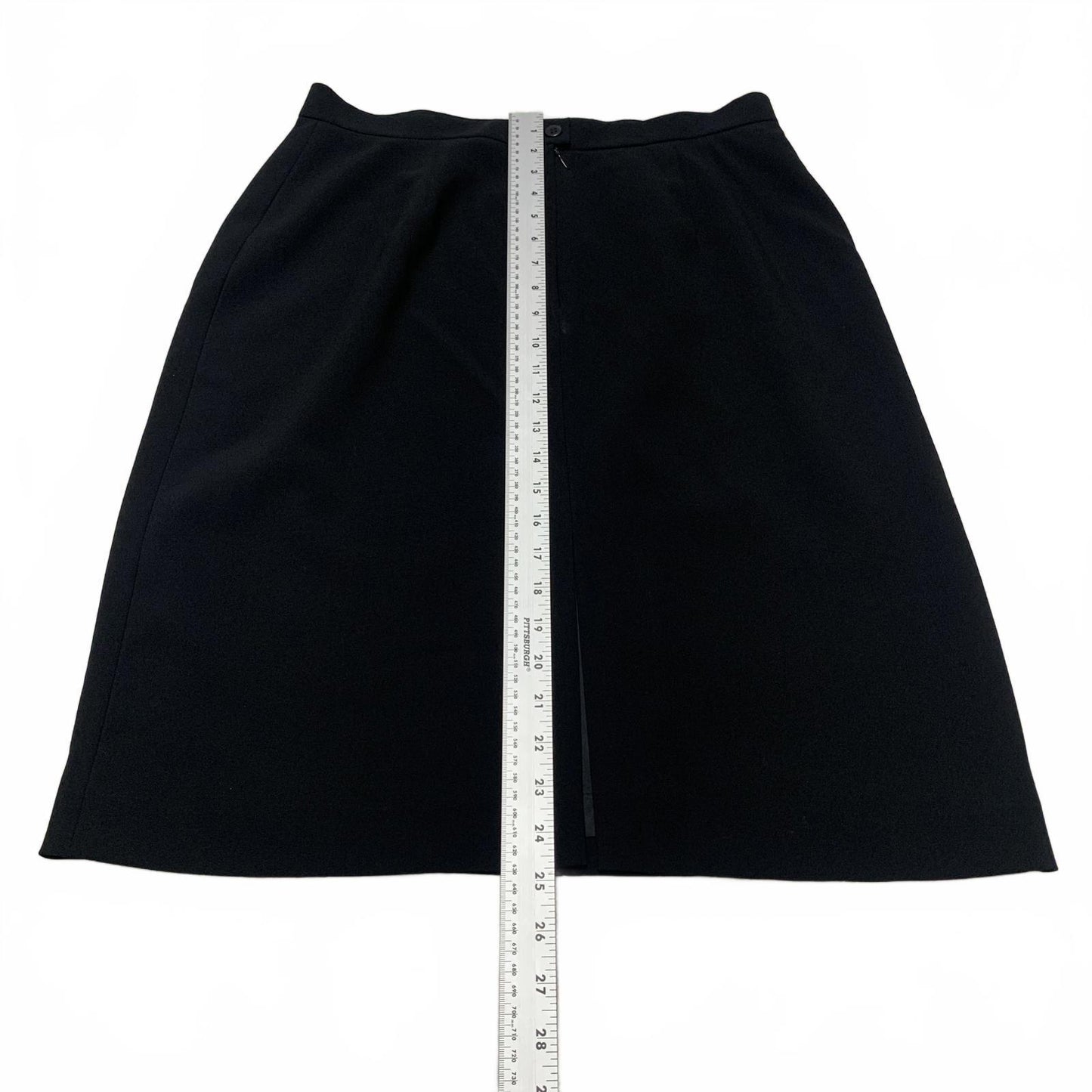 Vintage Jones New York Platinum Womens Sz 12 Black Pencil Skirt W30