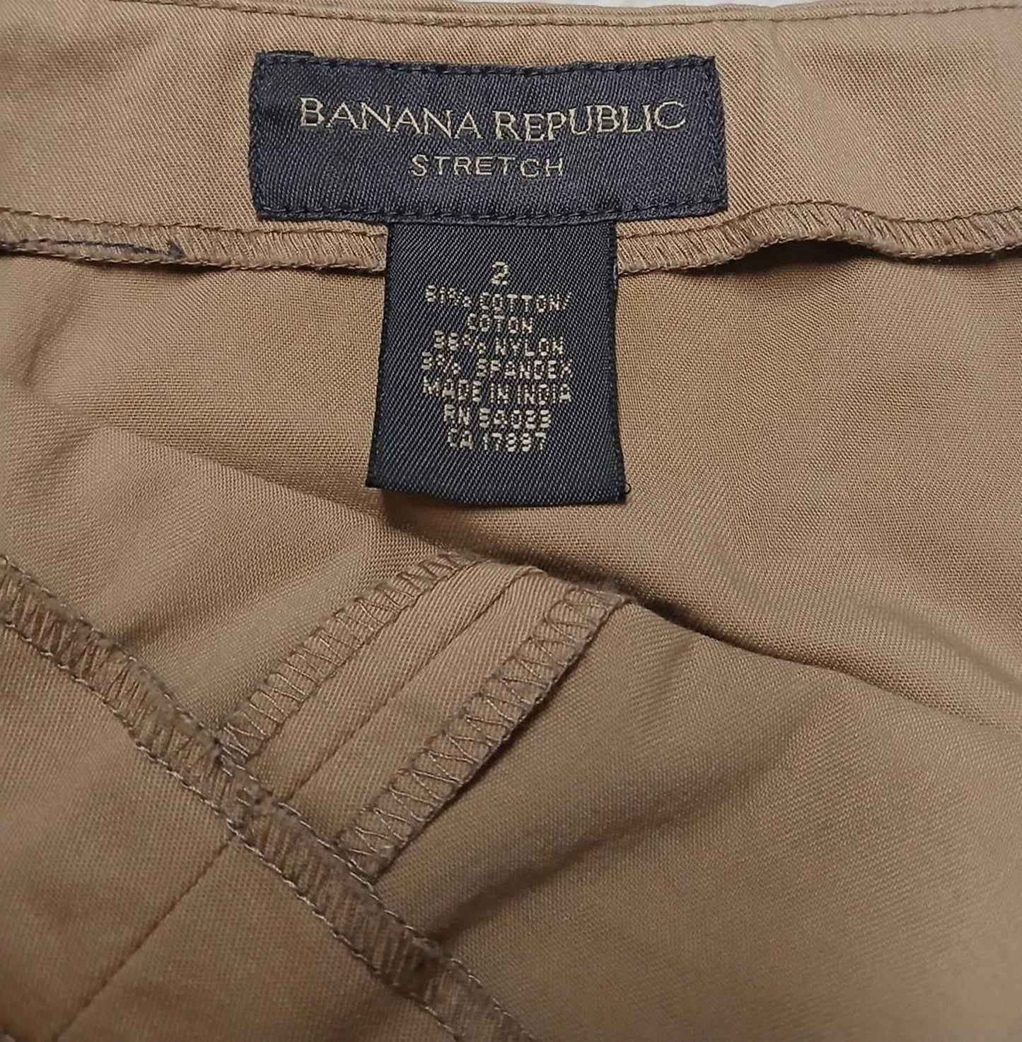 Banana Republic Womens Sz 2 Beige W28 Stretch Mini Skirt