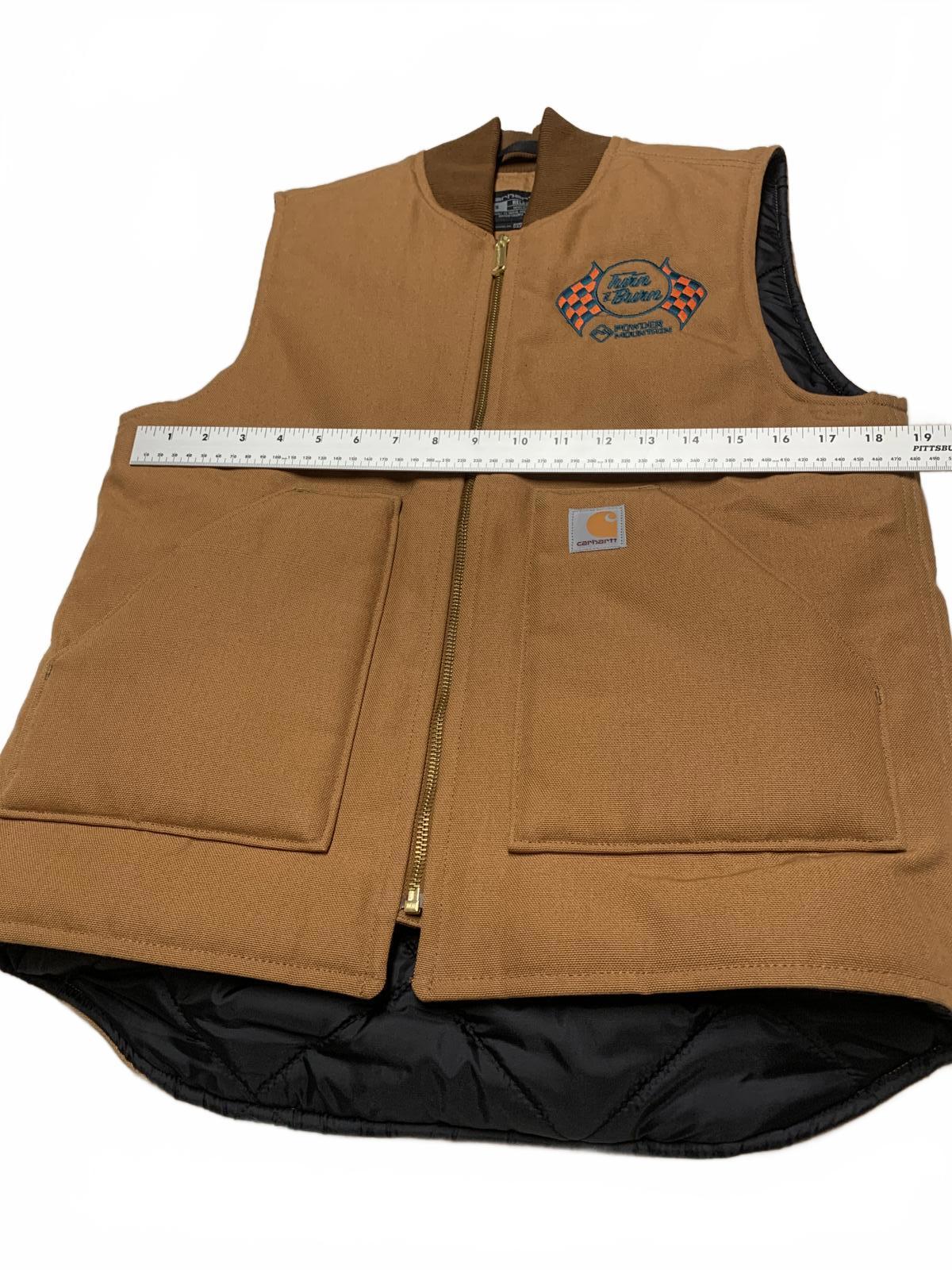 Carhartt Mens Size Small Brown Quilted Work Vest Relaxed Fit OV0001-M