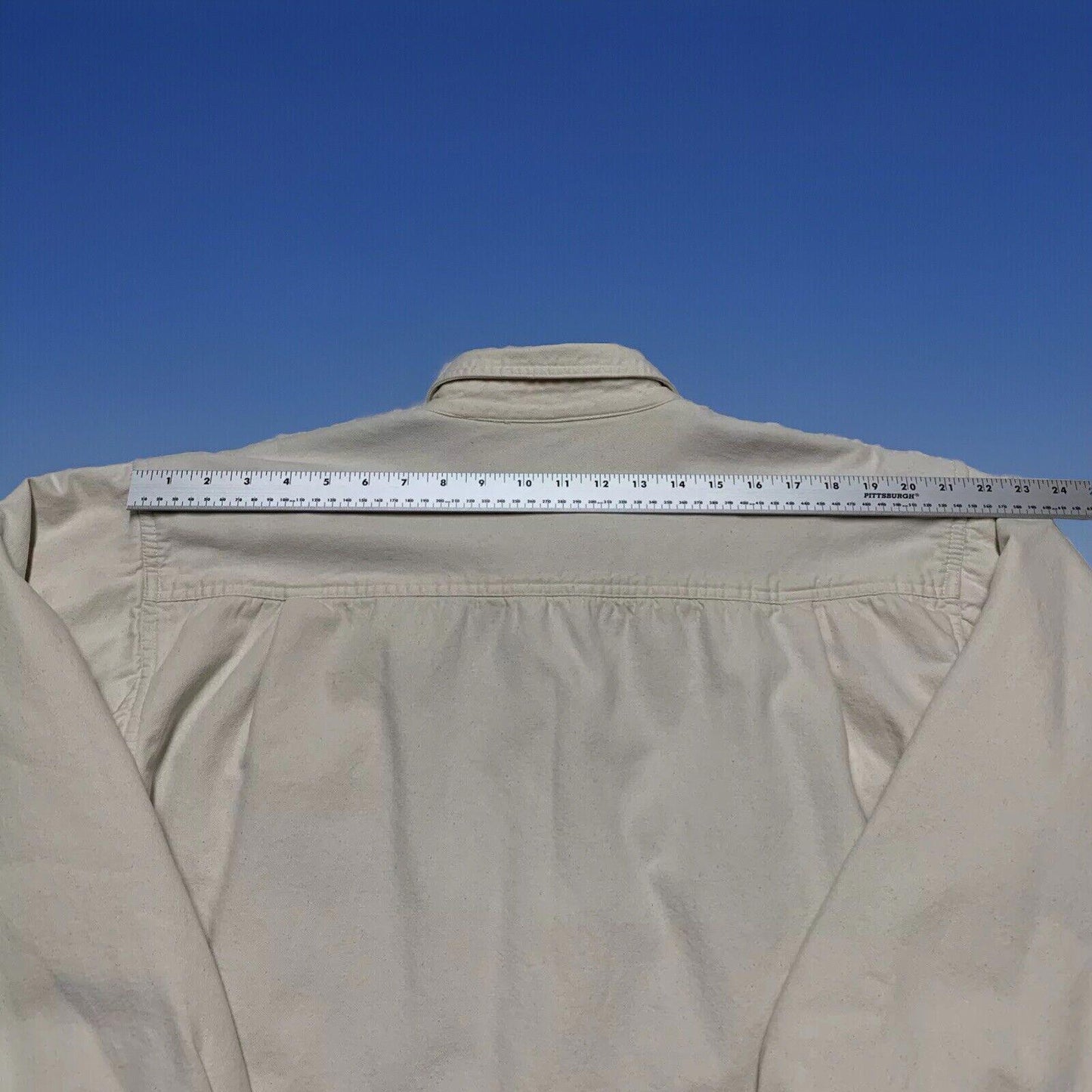 Berkley & Jensen Men’s Large Bone White Lined Shacket Shirt