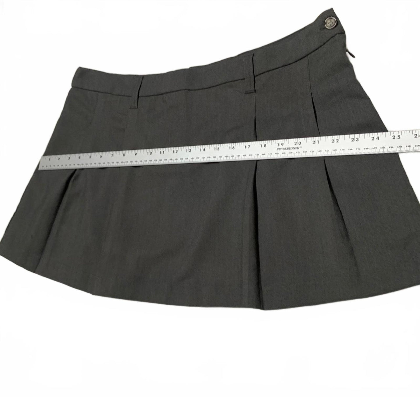 H&M Conscious Collection Womens Sz XL Gray Pleated Mini Skirt W42