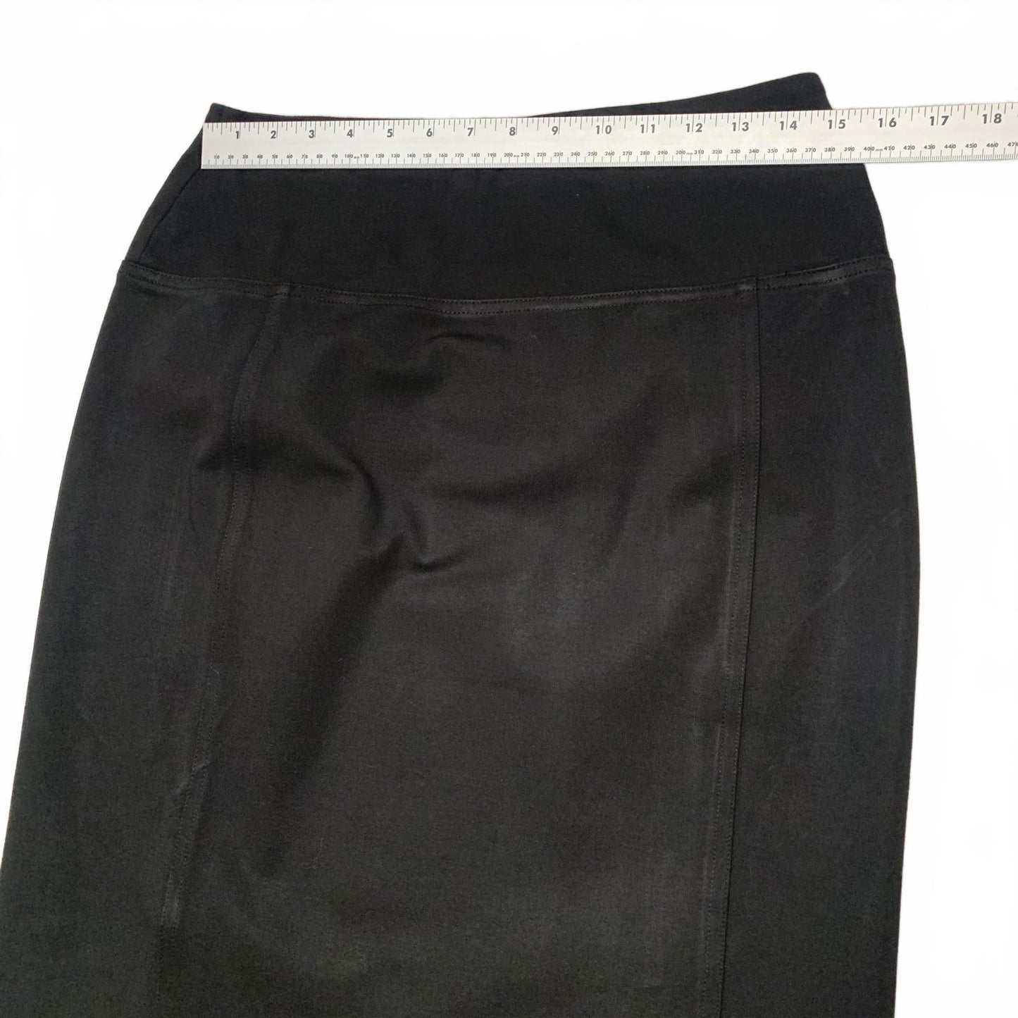 Ivanka Trump Womens Black Elegant Pencil Skirt Stretch 30" Waist Pull On