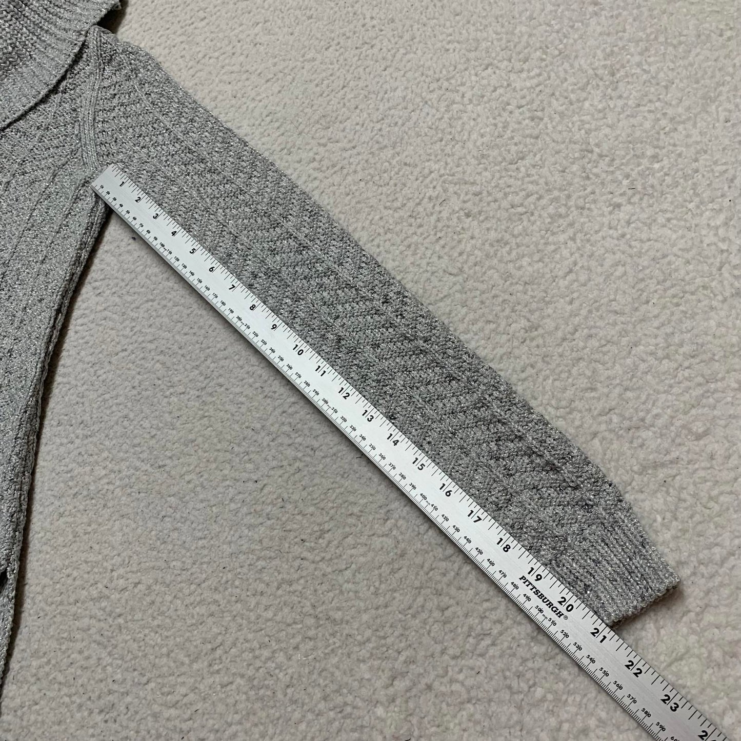 White House Black Market Womens Size Medium Gray Cable Knit Sweater Cowl Neck