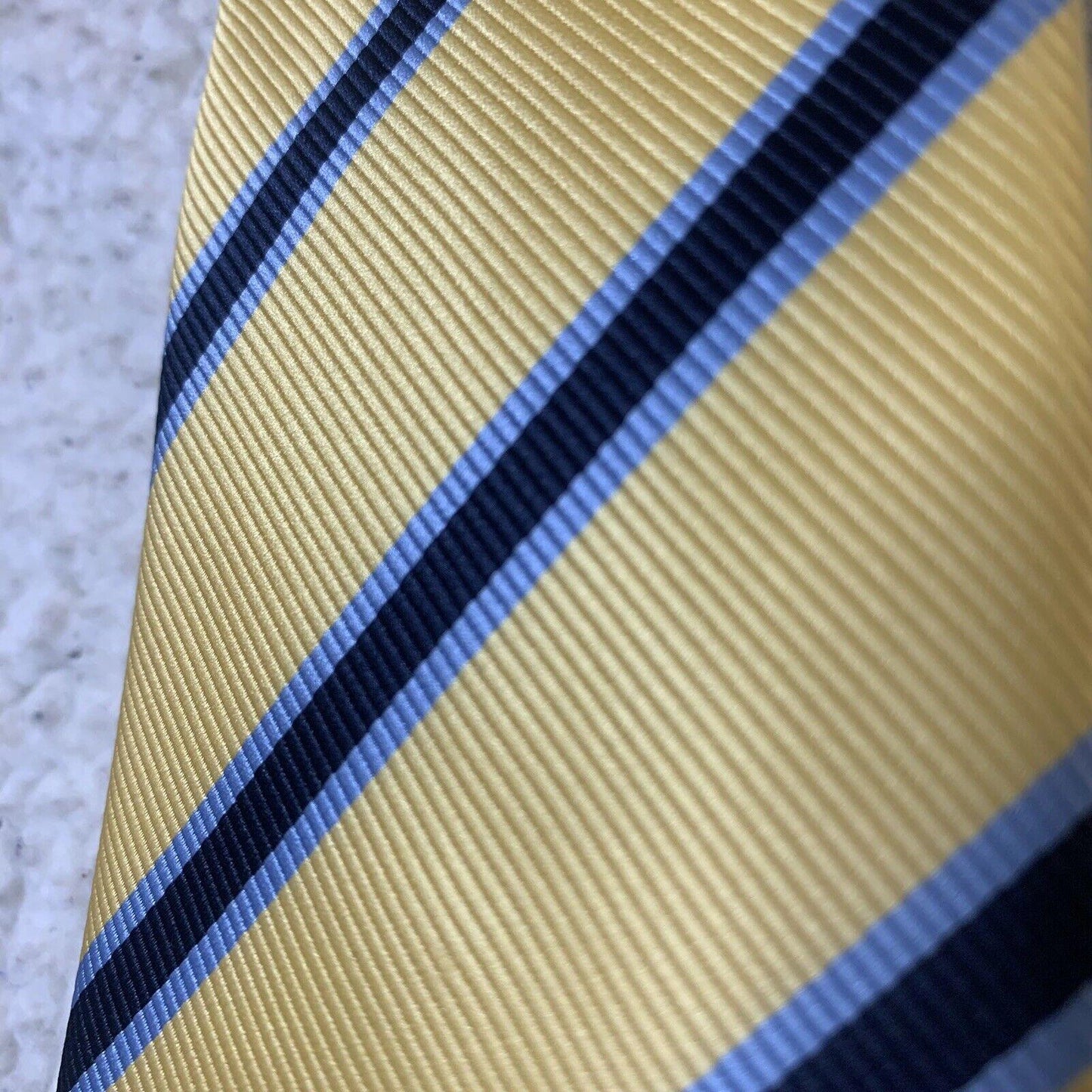 Alexander Julian Colours Men’s Ties Striped Navy And Yellow Preowned Lot Of 2