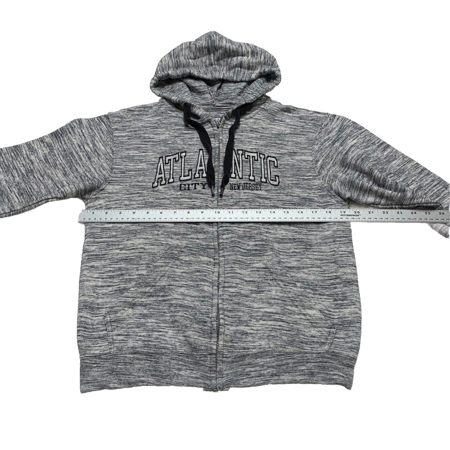 Pacific & Co The Perfect Hoodie Full Zip Black White Small Atlantic City NJ