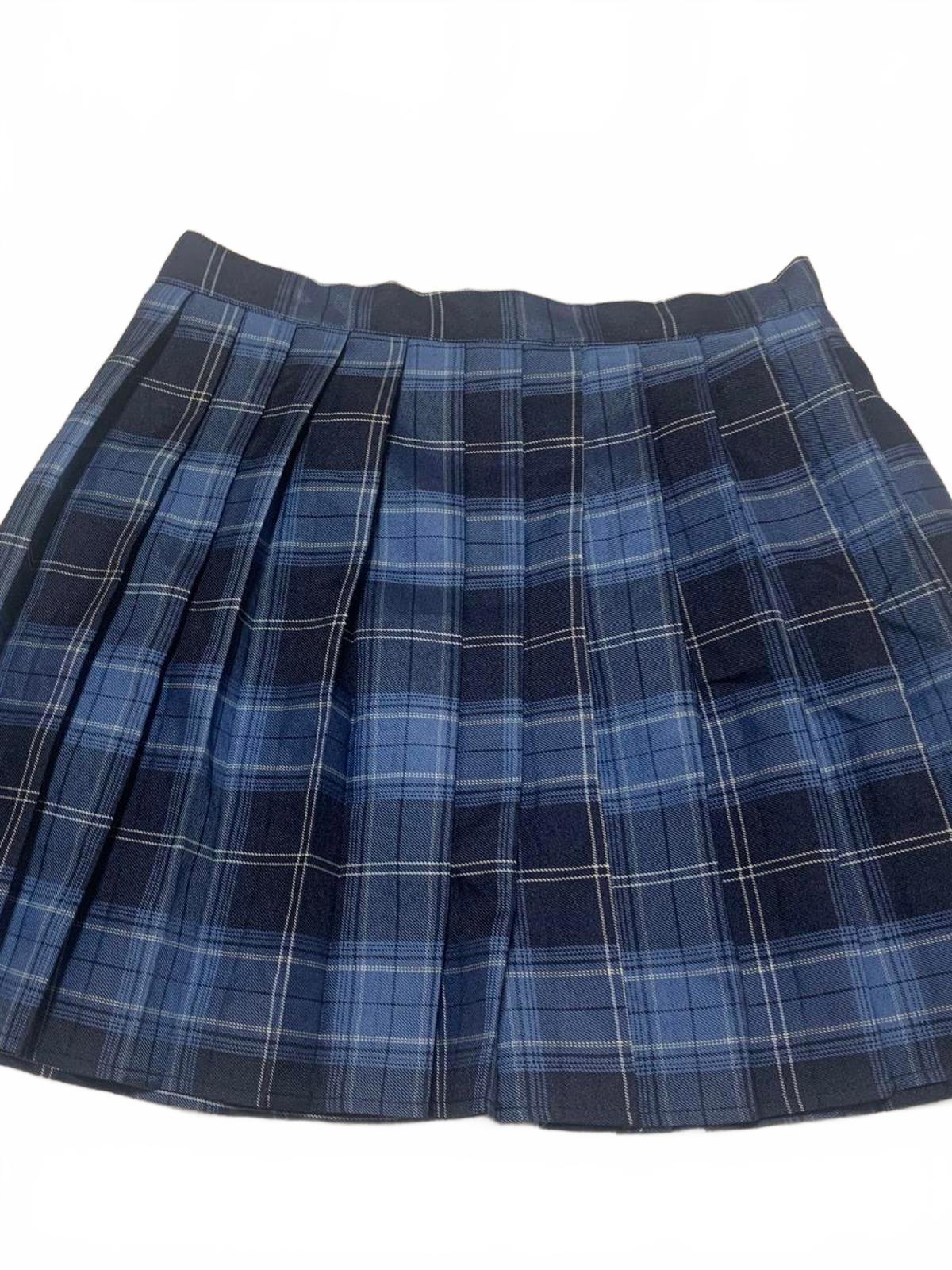 Urban Coco Womens Size Medium Blue Plaid Pleated Mini Skirt Skort