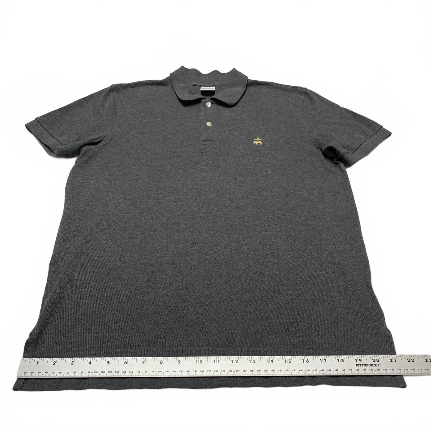Brooks Brothers 1818 Men’s Size Large Gray Performance Polo Slim Fit Cotton