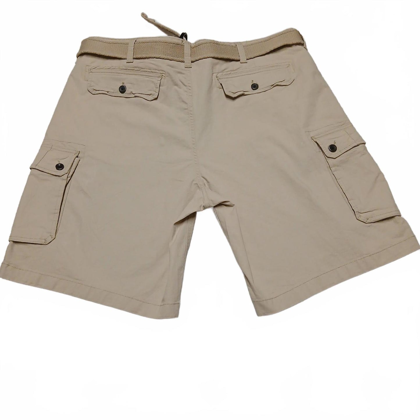 St. John's Bay Men's Sz 44 Beige Cargo Shorts with Belt W46 Classic