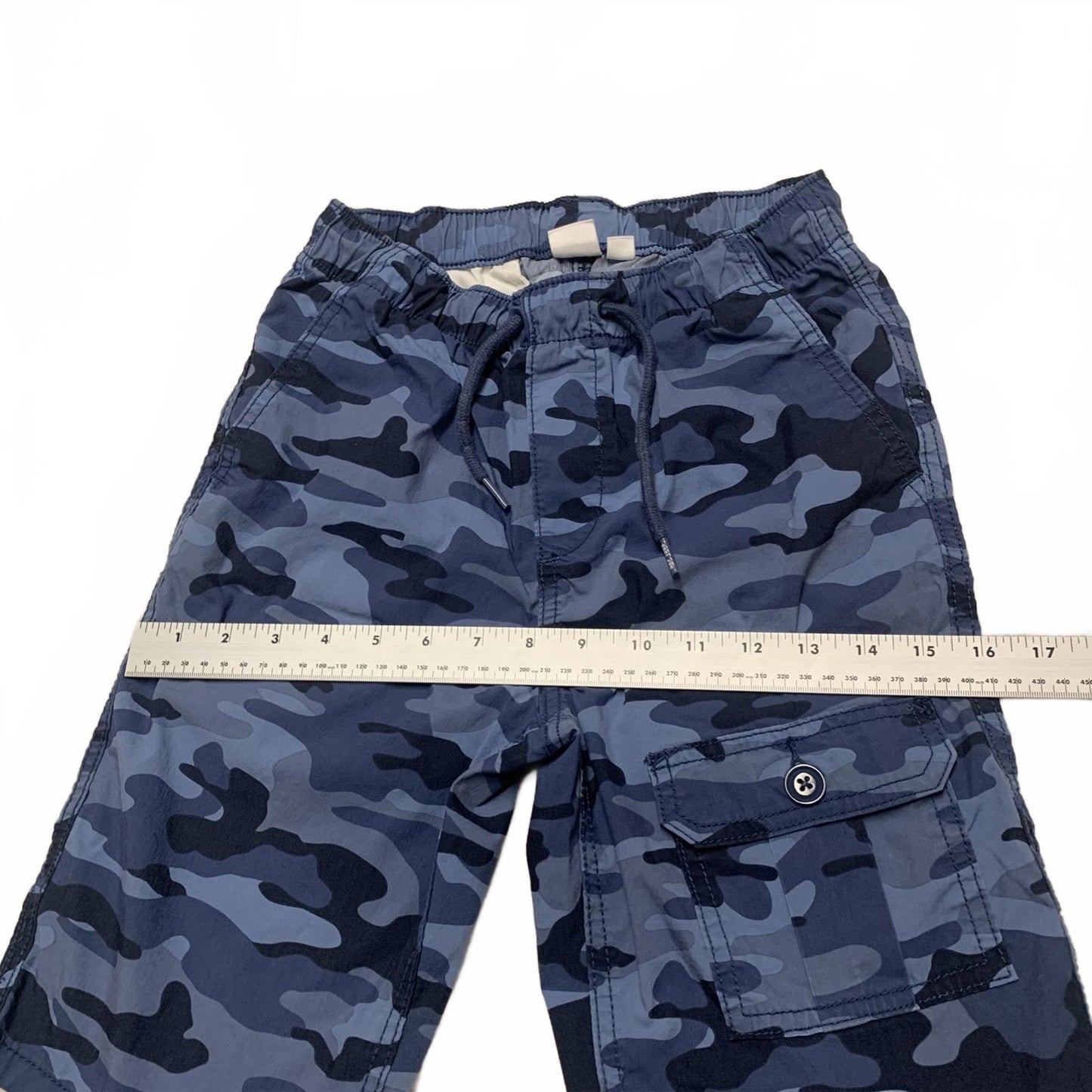 GAP Kids Sz Large Blue Camouflage Cargo Shorts Summer W22