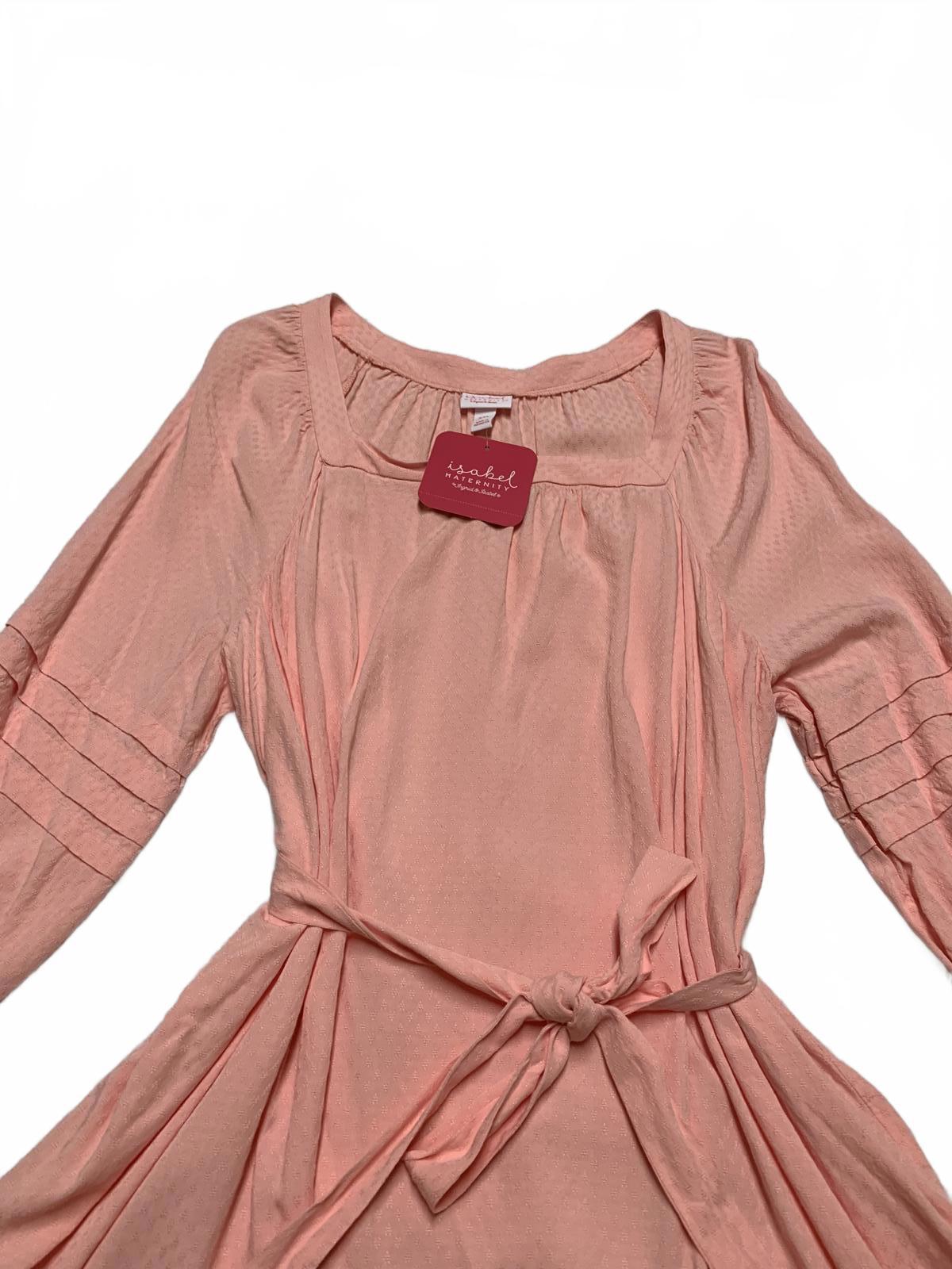 Isabel Maternity Women's Size XXL Peachy Pink Peasant Shirt