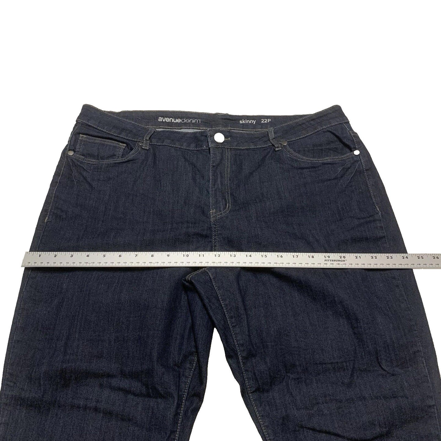 Avenue Denim Jeans Women's 22P Plus Dark Blue Stretch