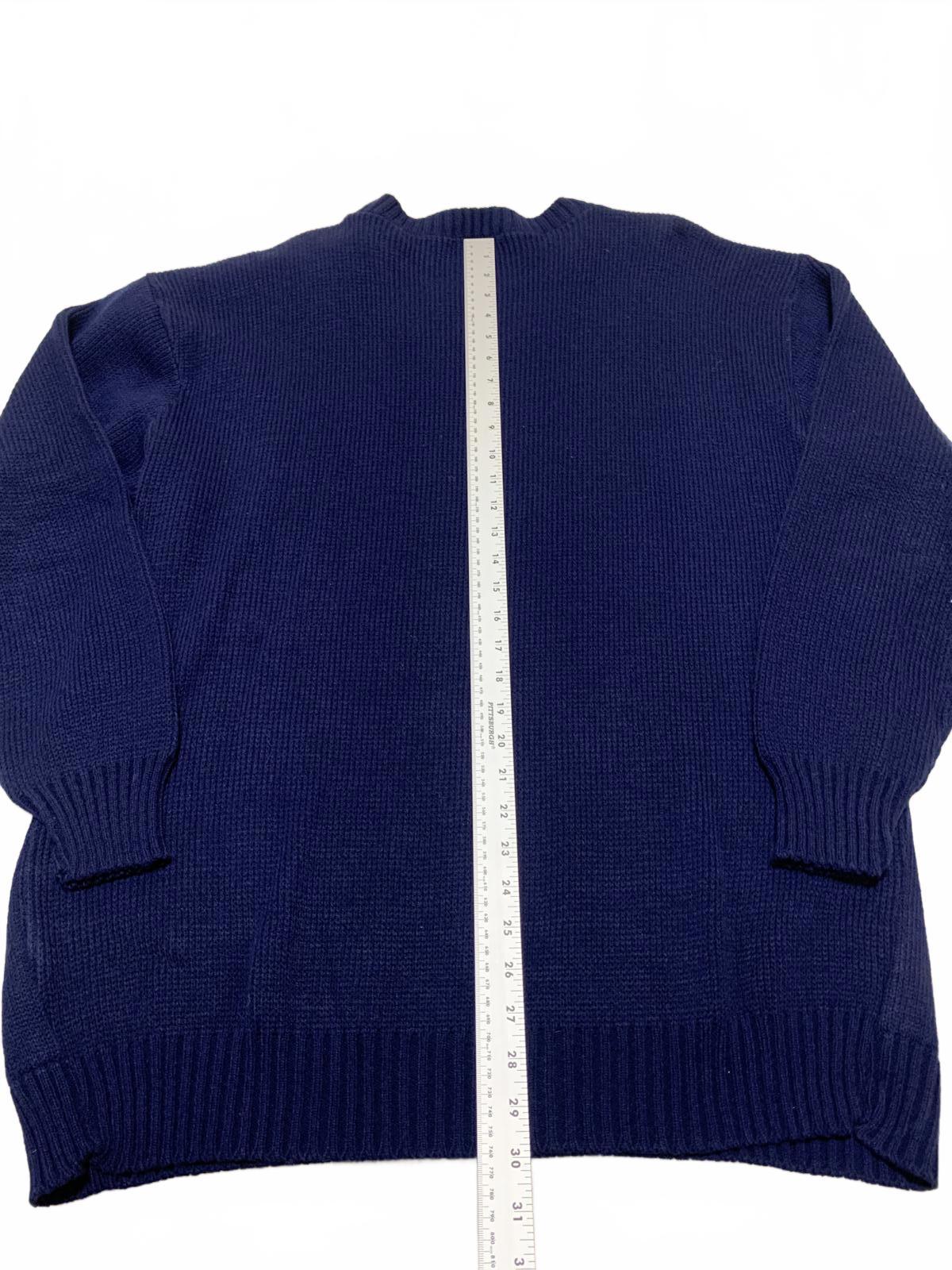 USCO Men's Size XXL Navy Blue Christmas Sweater Festive Santa Graphic