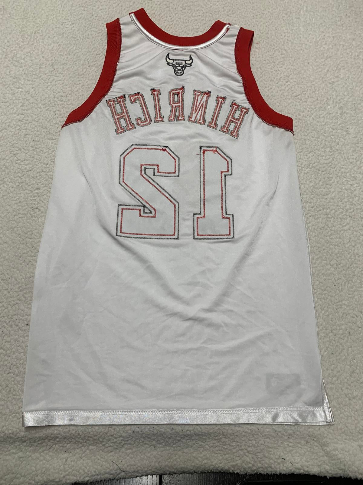 Chicago Bulls #12 Kirk Hinrich Basketball Jersey White Red No tags