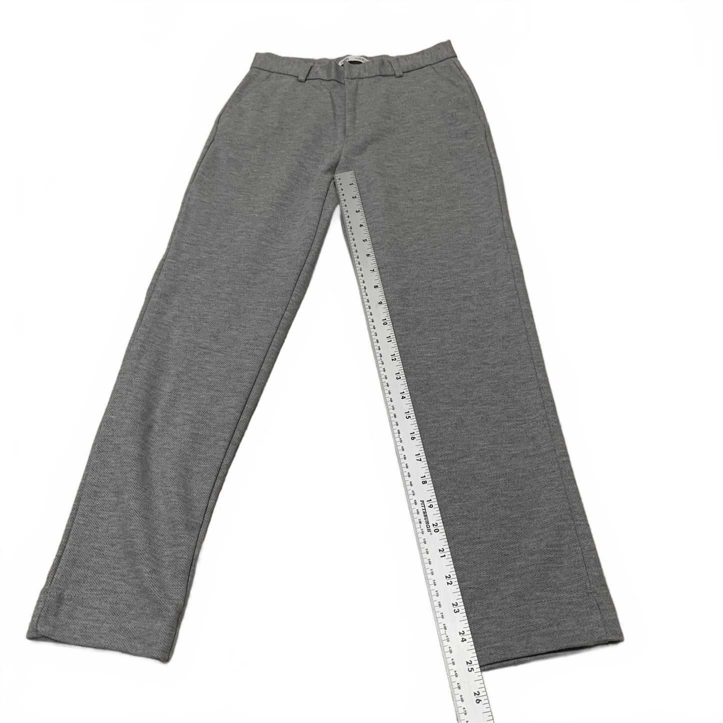 Zara Boys Size 11-12 Gray Straight-Leg Pants Turkey W24X25L