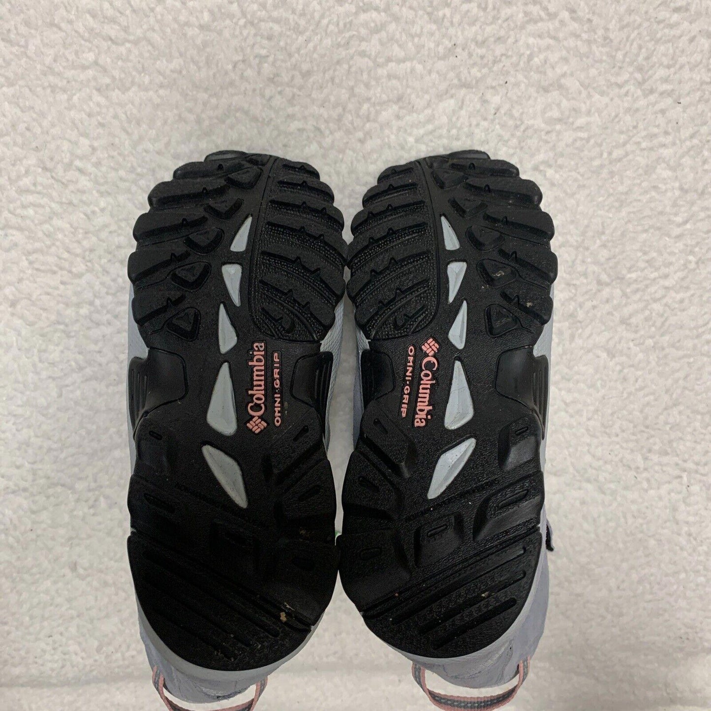 Columbia Youth Snow Boots Size 5 Waterproof Winter Omni-Grip Gray Pink