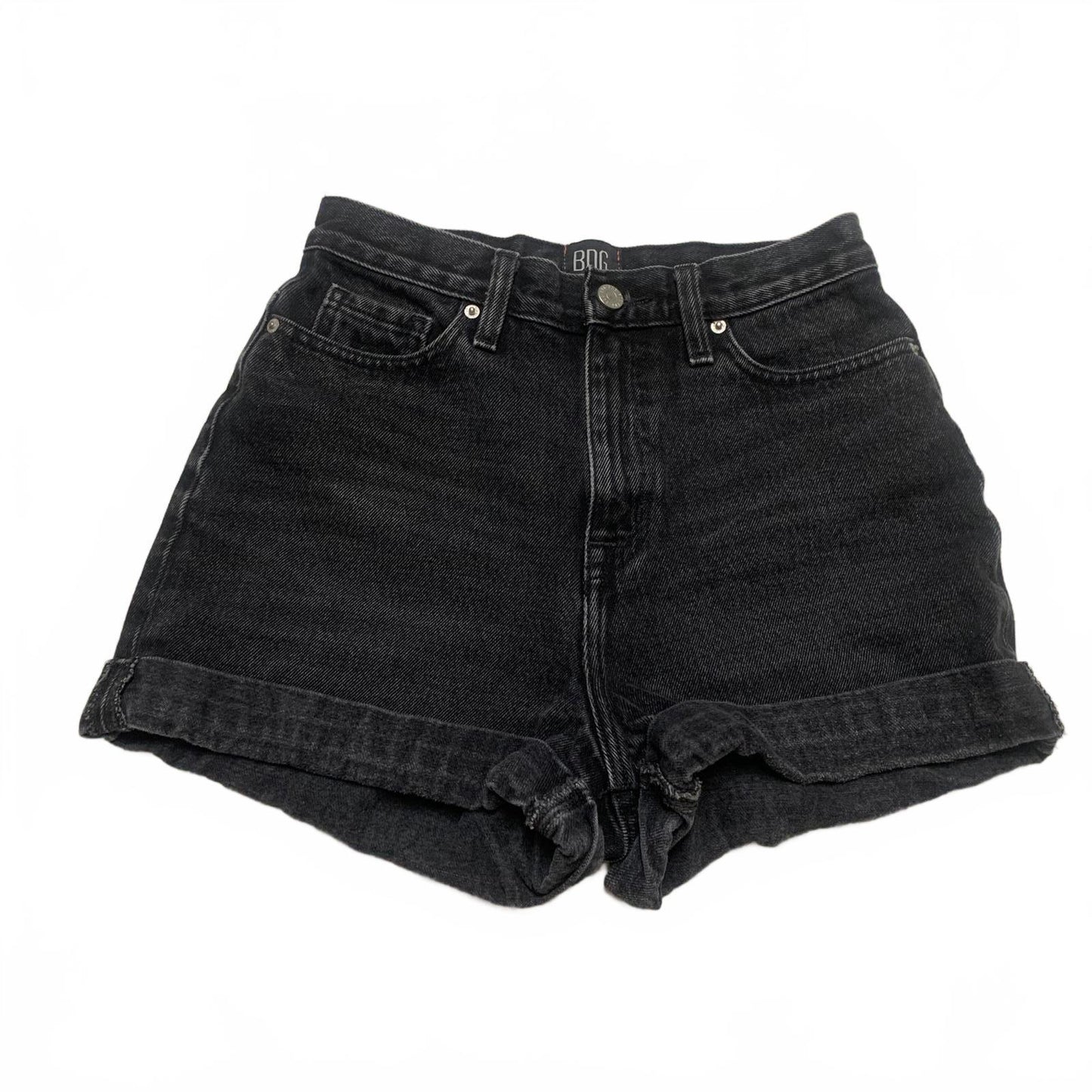 BDG Womens Size 25 Black Mom High-Rise Denim Shorts