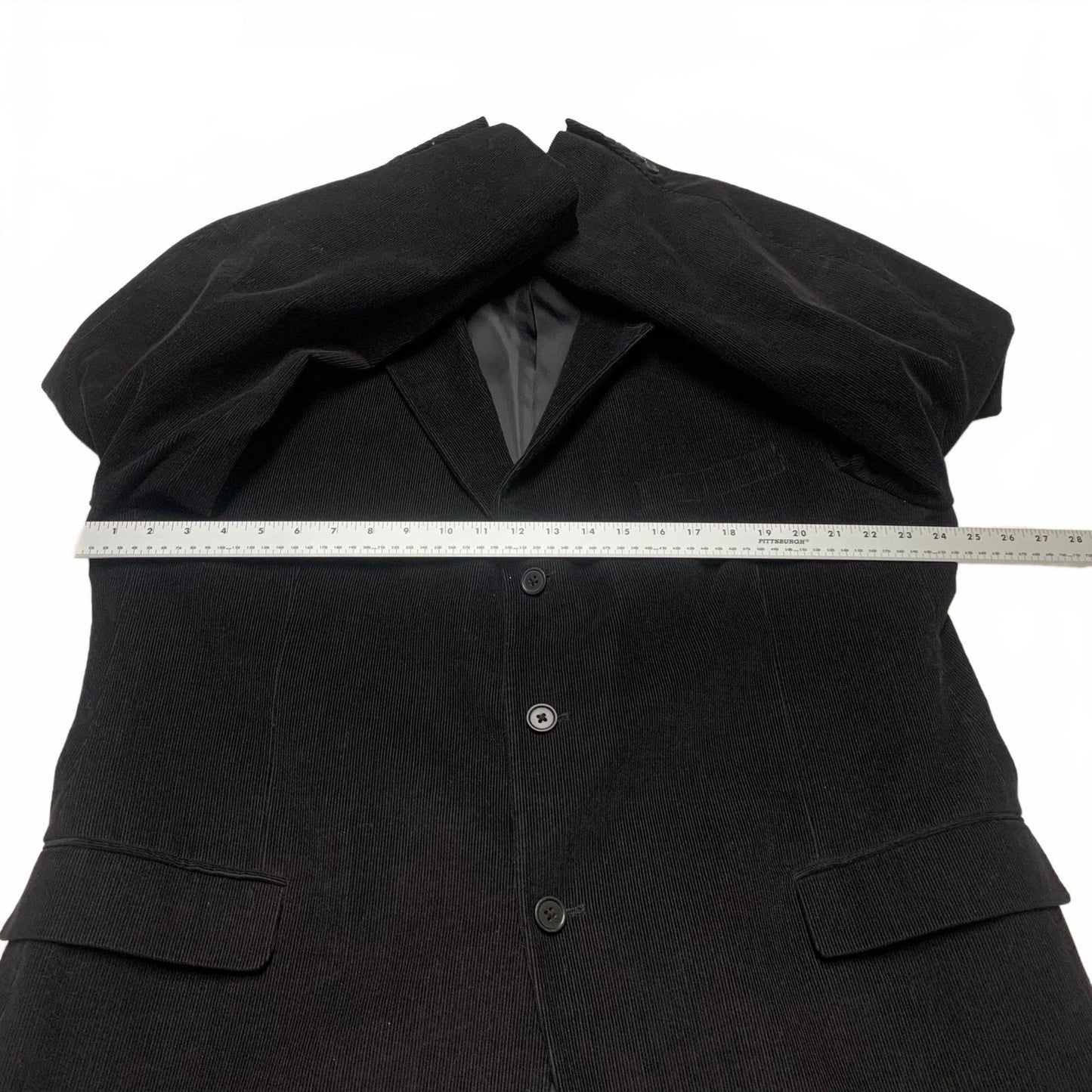 Linea Uomo Men's 48L Black Corduroy Blazer