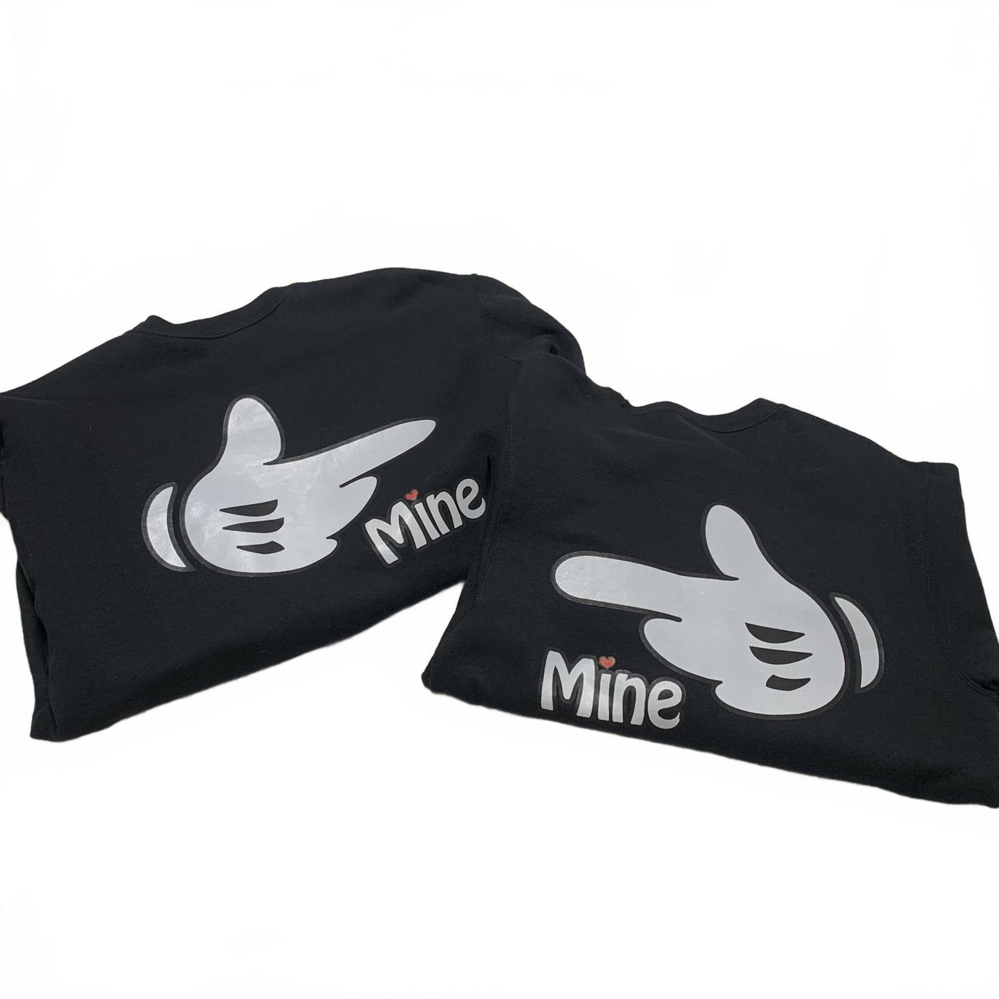 Jerzees Couples Matching Mr & Mrs Sweatshirts Small Large Black