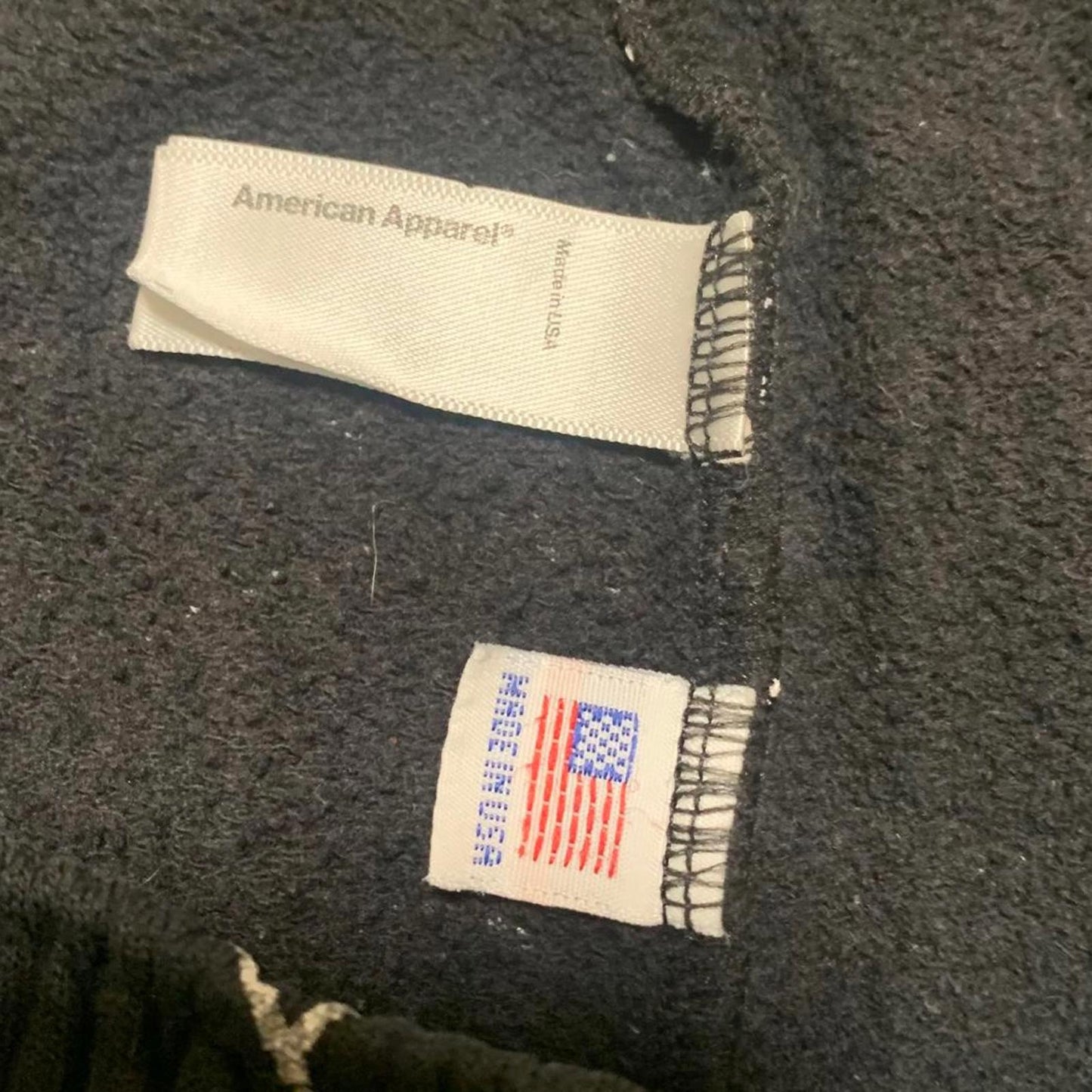 American Apparel Men's Size M Black White Geometric Joggers Pattern Sweatpants