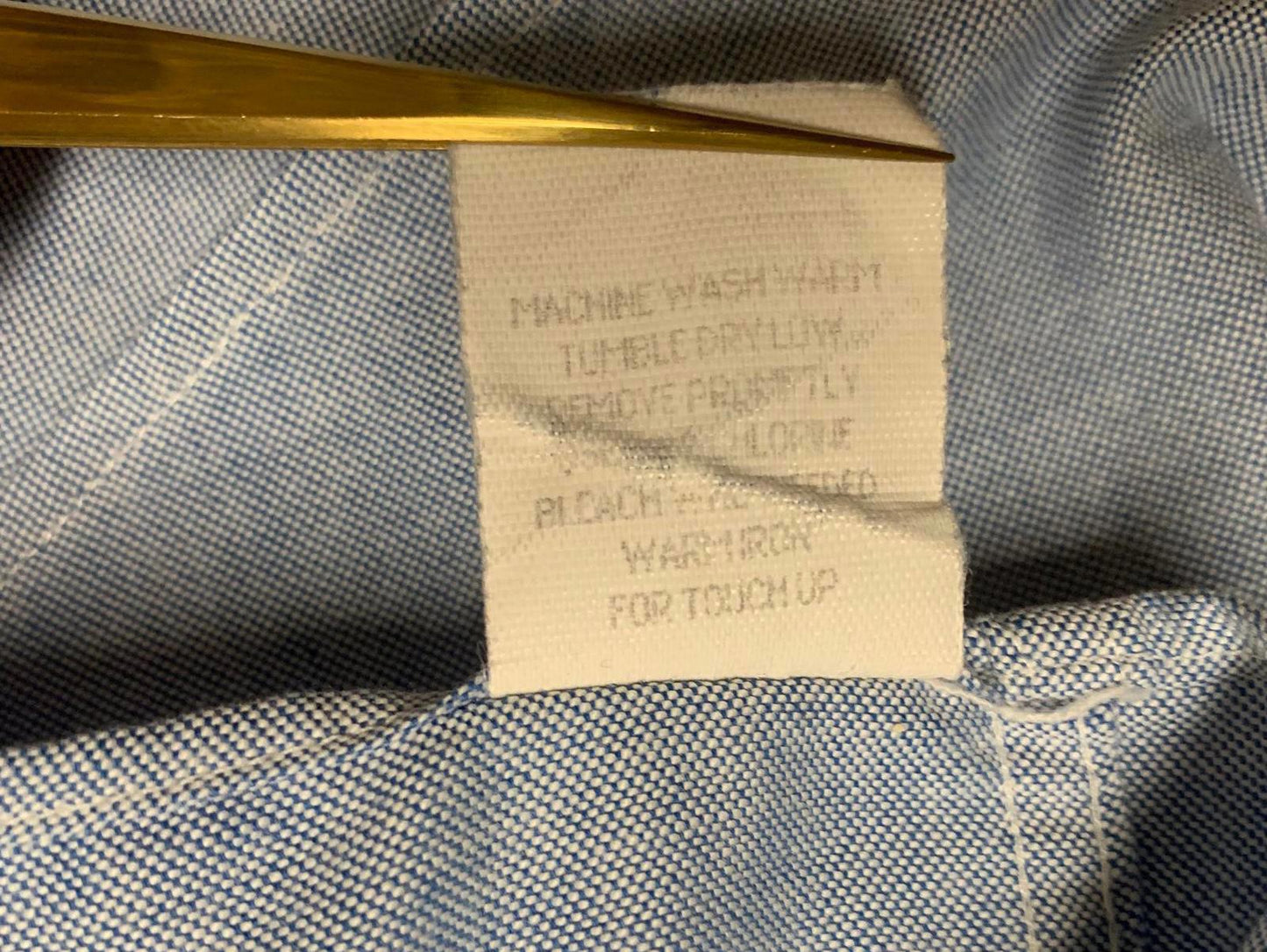 L.L. Bean Men's Size 16/Large Light Blue Short Sleeve Button-Up Shirt
