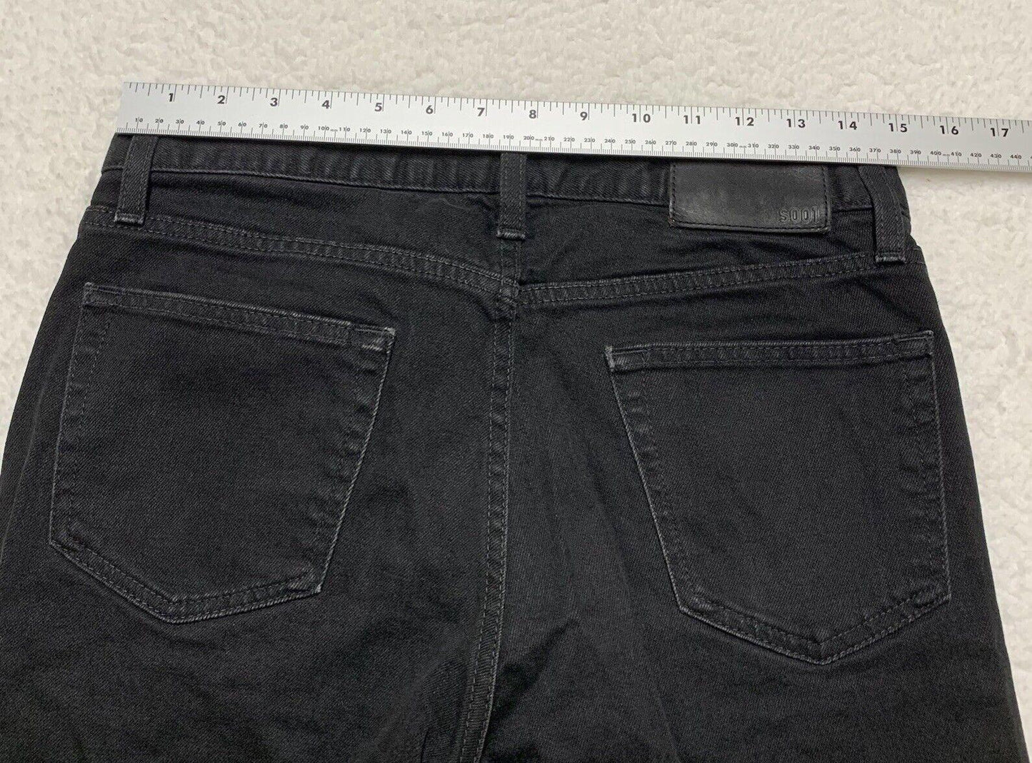 UNIQLO Girls Size 5 Black Jeans Slim Fit Straight Legs from Japan