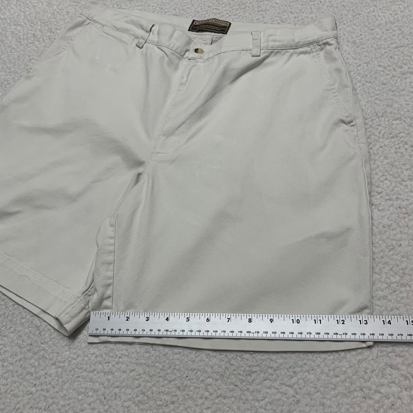 Classic Chinos Men's Beige Sz 38 Shorts Flat Front Casual 100% Cotton W37 India