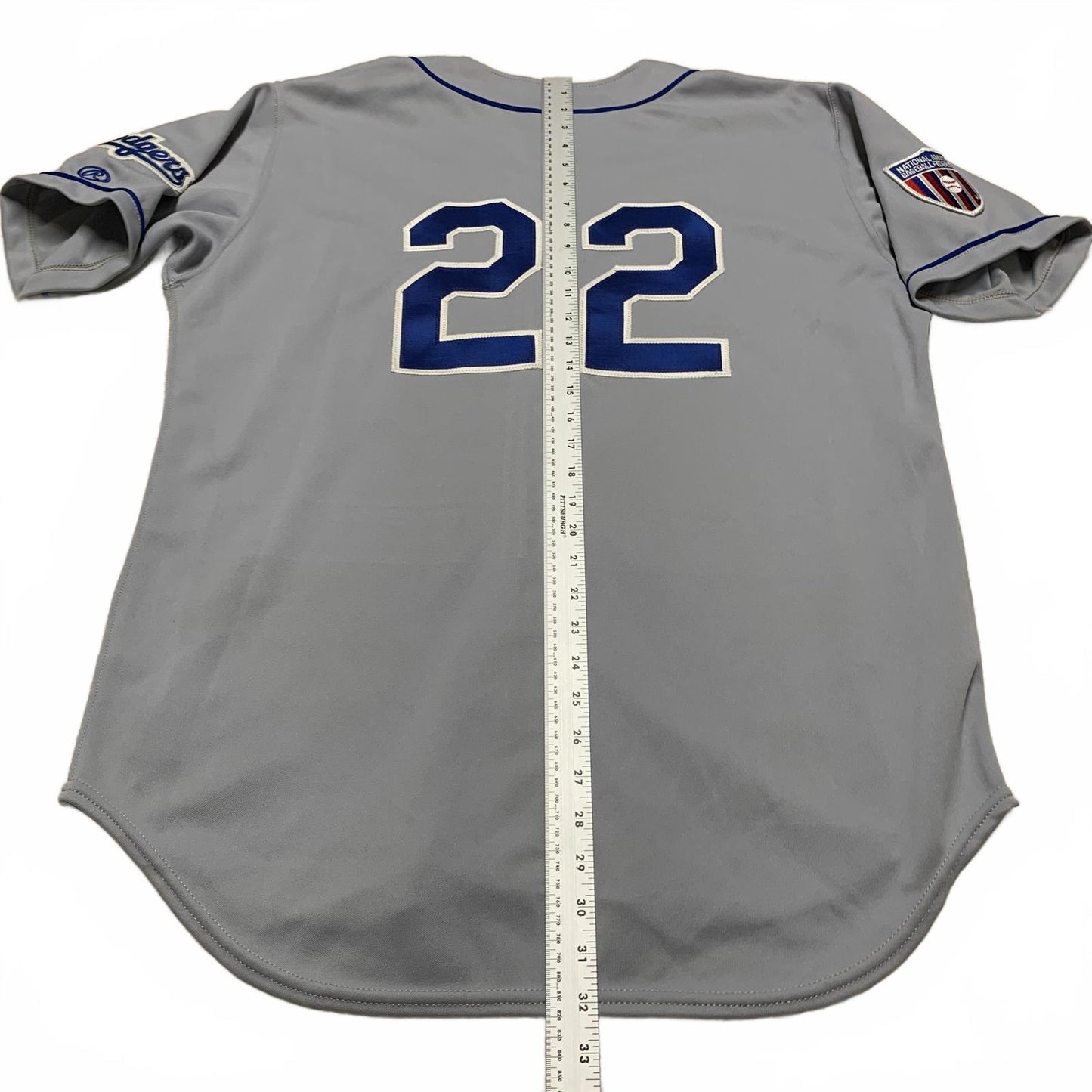 VTG 80s 90s Rawlings Midville #22 Dodgers Baseball Jersey Mens Sz 44 Gray